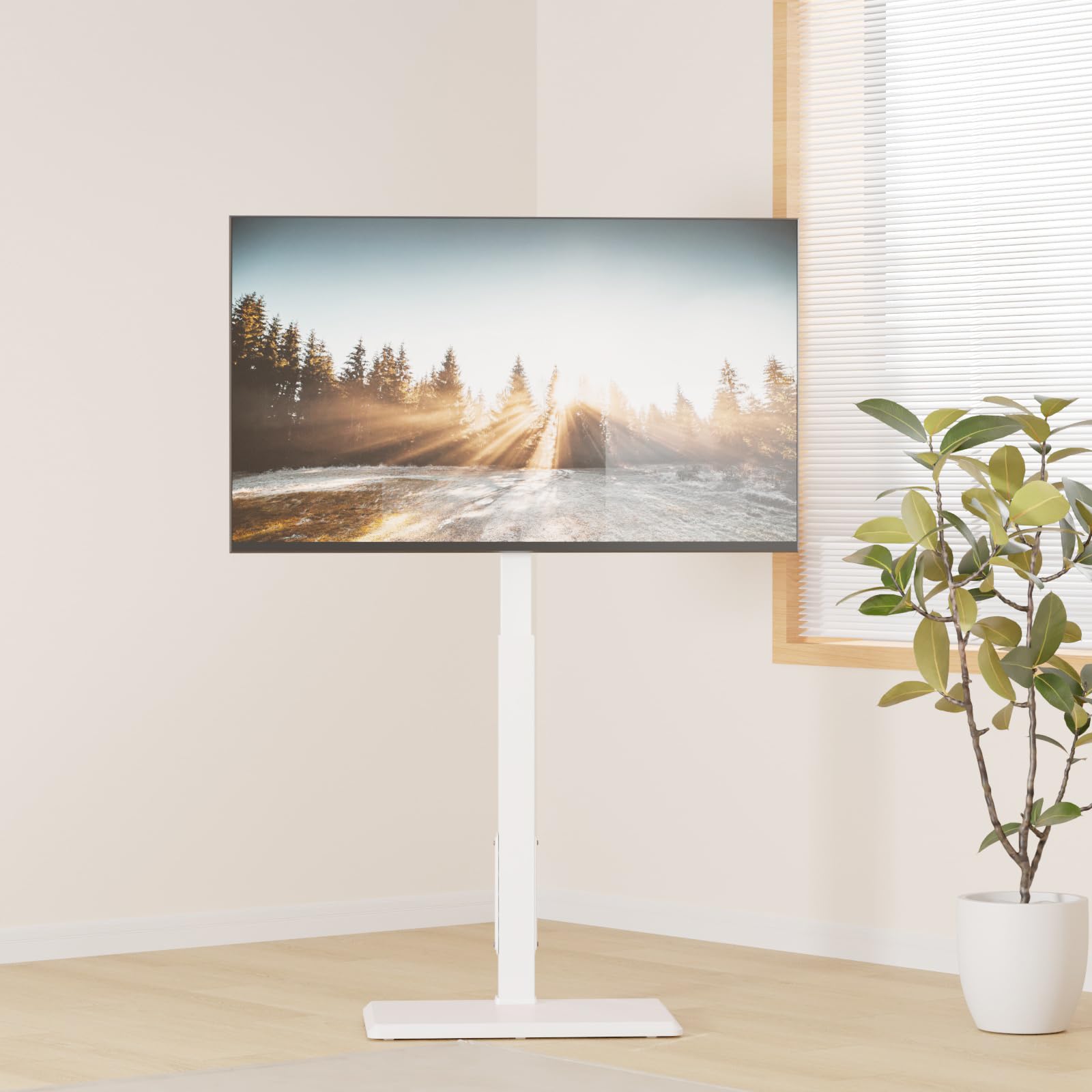 Foto 7 | Soporte De Suelo Wali Tvdvd-7pw Para Televisores De 32 A 70 Pulgadas, Color Blanco - Venta Internacional.