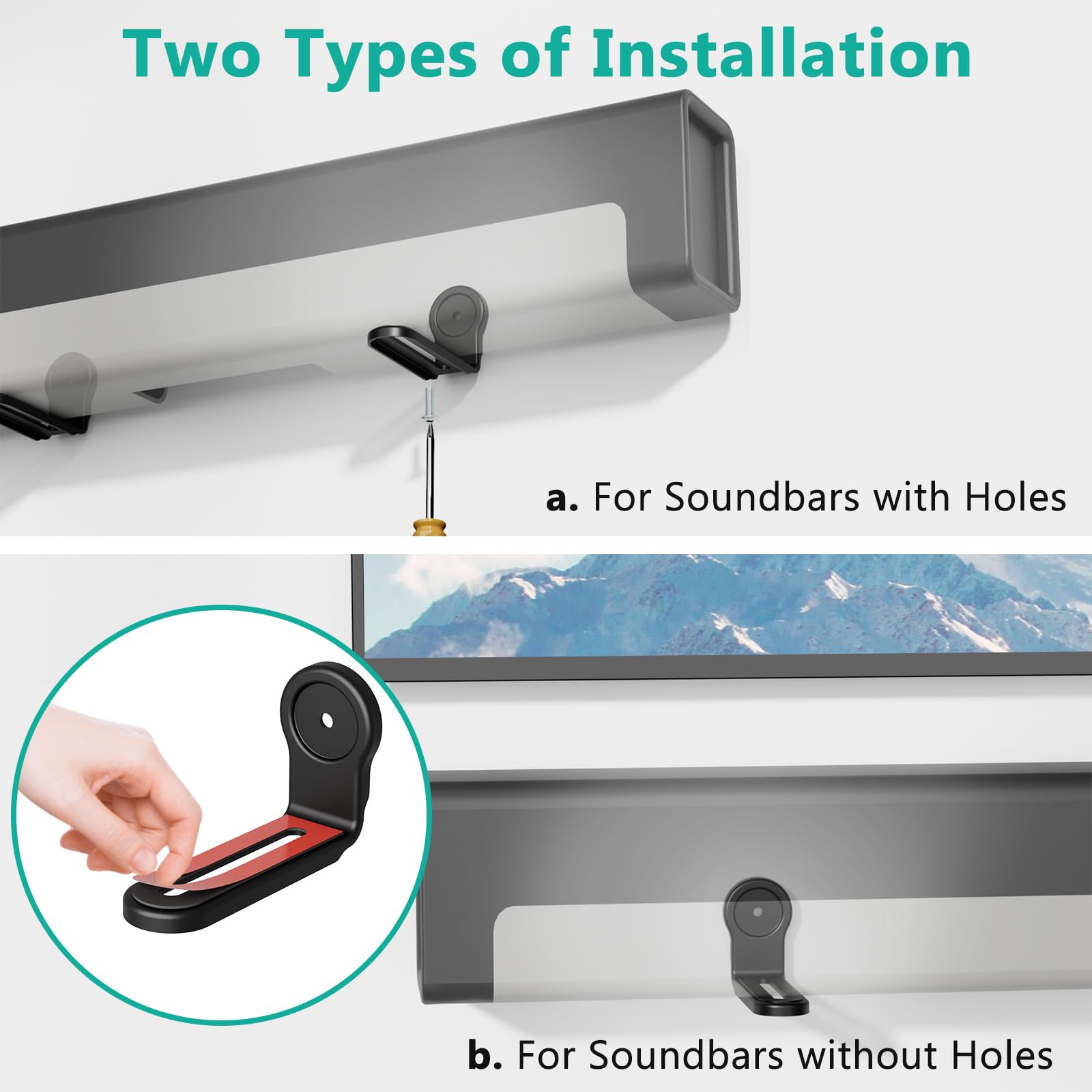Foto 4 pulgar | Soporte Para Barra De Sonido Wali Slk203 Soporte De Pared Universal 15 Kg - Venta Internacional.