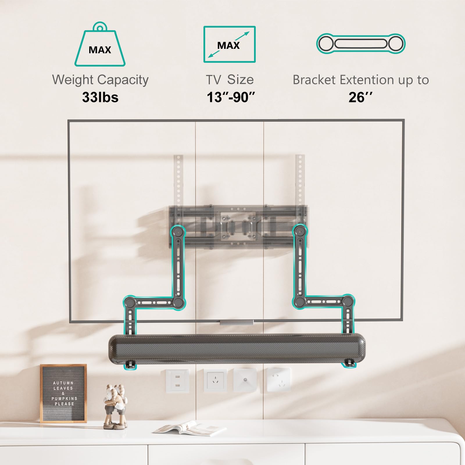 Foto 2 | Soporte Universal Para Barra De Sonido Wali Compatible Con Samsung, Sony,  - Venta Internacional.