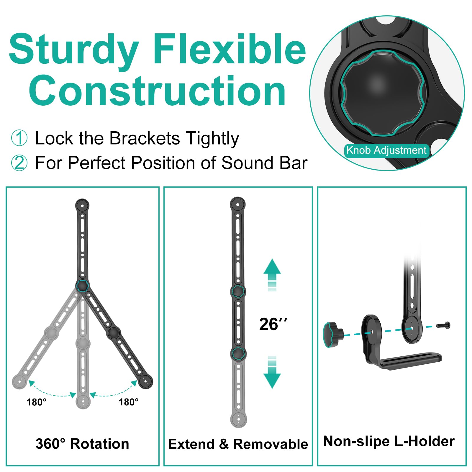 Foto 6 pulgar | Soporte Universal Para Barra De Sonido Wali Compatible Con Samsung, Sony,  - Venta Internacional.