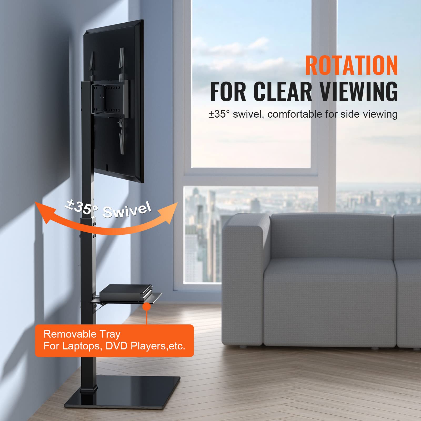 Foto 5 pulgar | Soporte Giratorio Vevor Para Televisores De 32 A 85 Pulgadas Y 50 Kg - Venta Internacional.