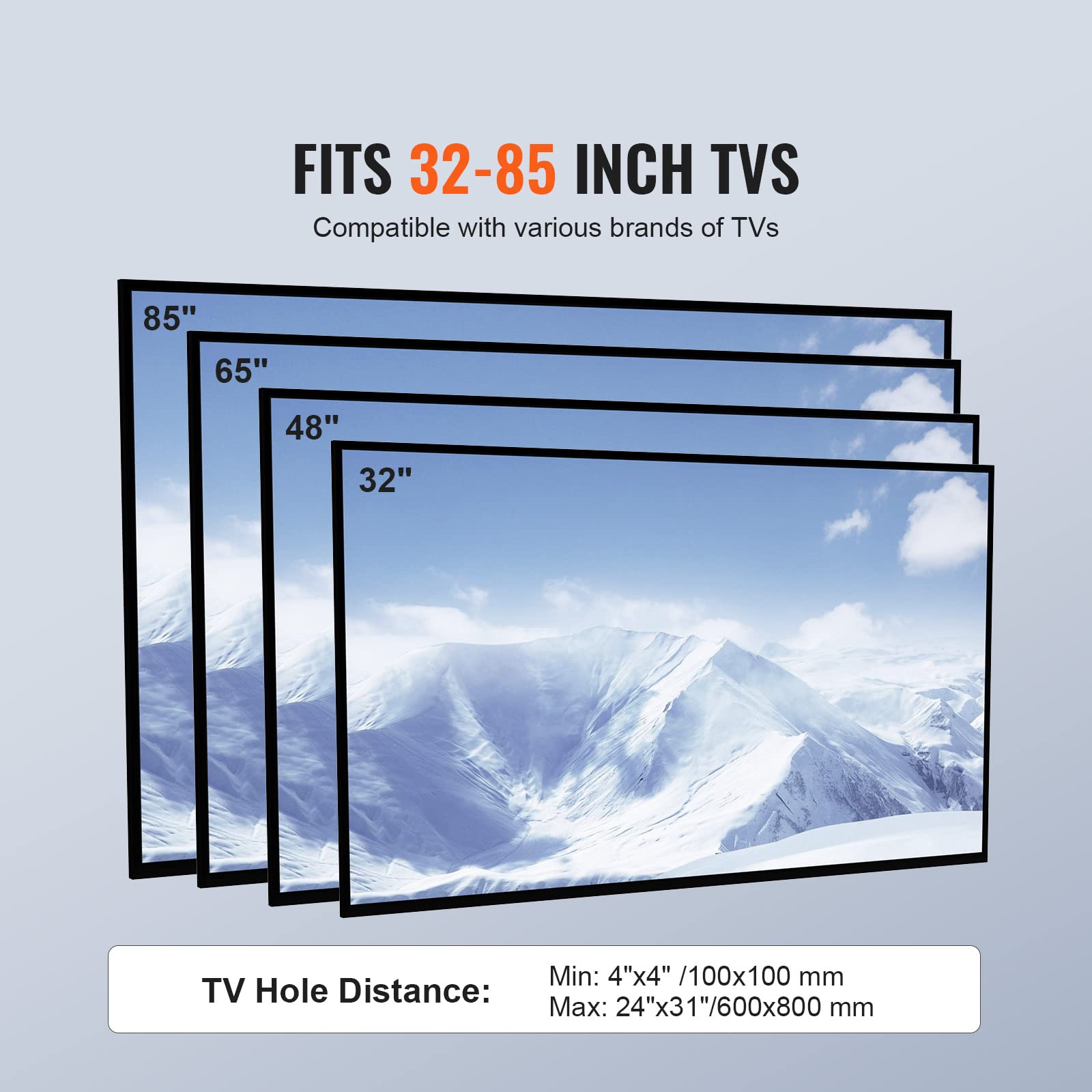 Foto 7 pulgar | Soporte Giratorio Vevor Para Televisores De 32 A 85 Pulgadas Y 50 Kg - Venta Internacional.
