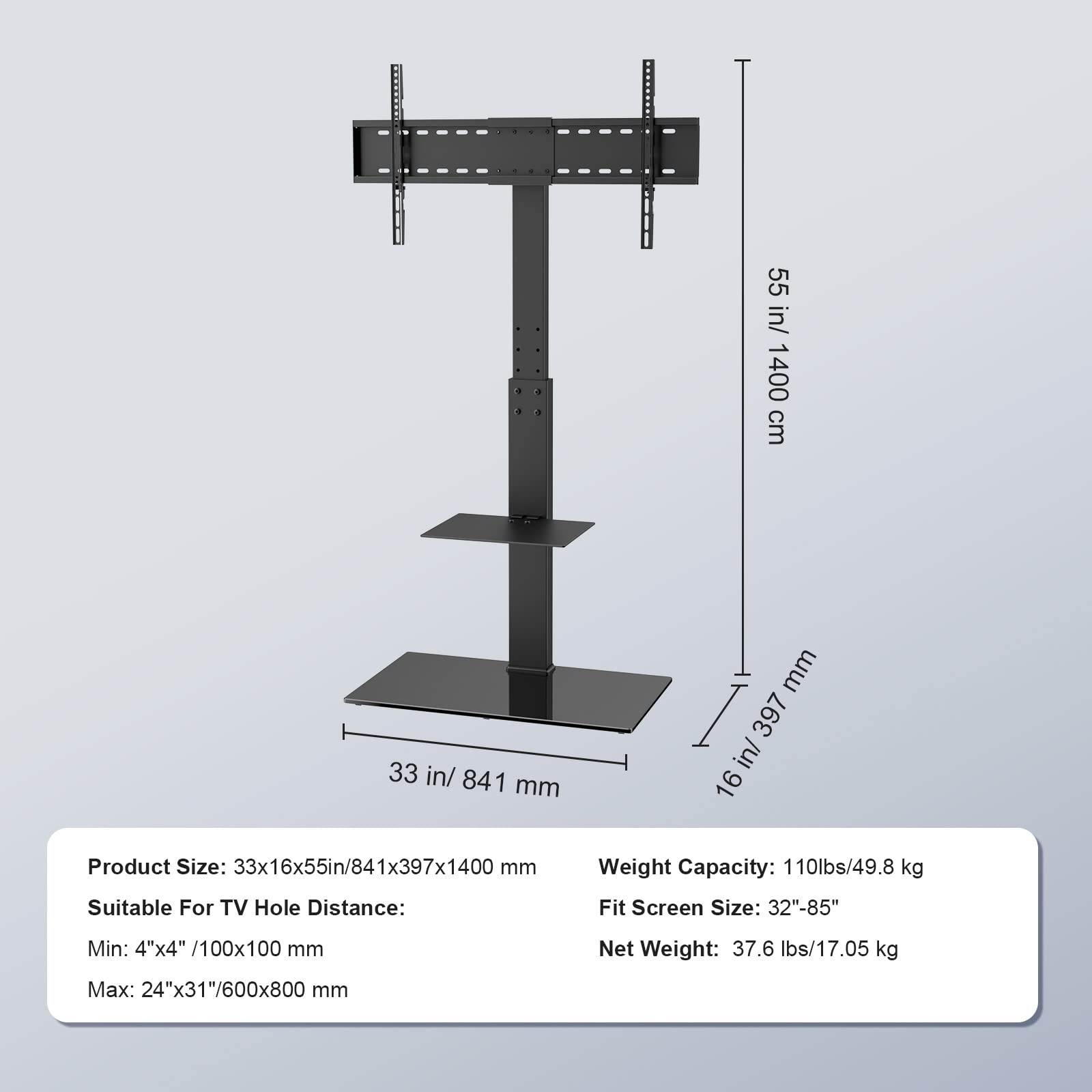 Foto 7 | Soporte Giratorio Vevor Para Televisores De 32 A 85 Pulgadas Y 50 Kg - Venta Internacional.
