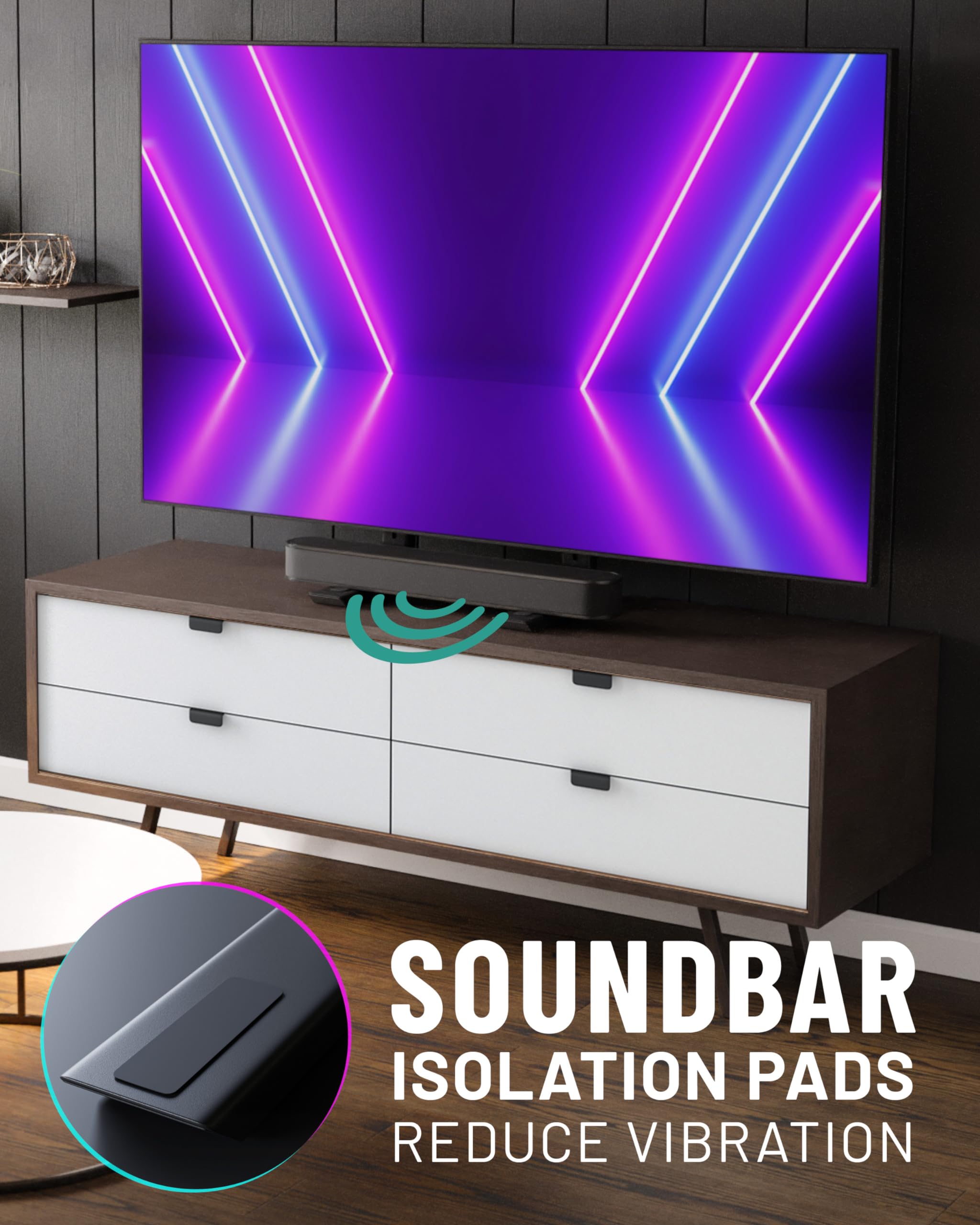 Foto 8 pulgar | Soporte De Tv Echogear Universal De Gran Altura Ajustable Hasta 77 - Venta Internacional.