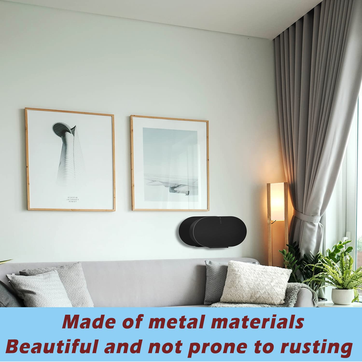 Foto 5 | Soporte De Pared Para Altavoz Sonos Era 300 Growalleter, Metal Negro - Venta Internacional.