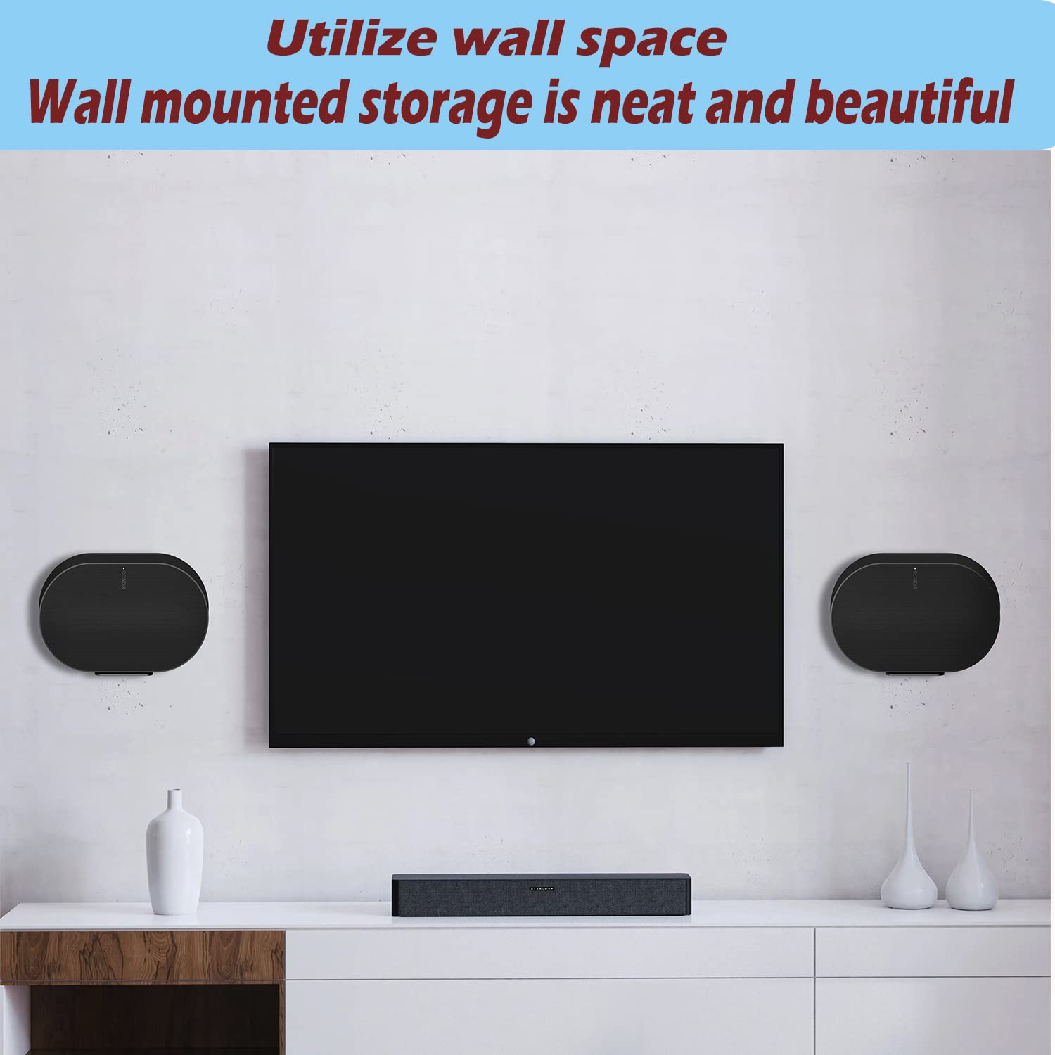 Foto 6 | Soporte De Pared Para Altavoz Sonos Era 300 Growalleter, Metal Negro - Venta Internacional.