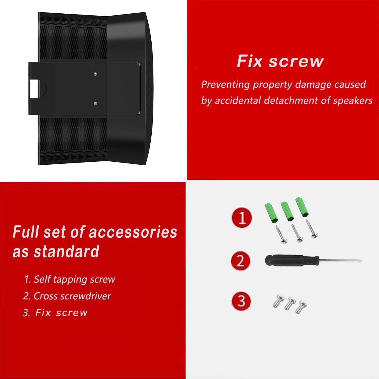 Foto 7 | Soporte De Pared Para Altavoz Sonos Era 300 Growalleter, Metal Negro - Venta Internacional.