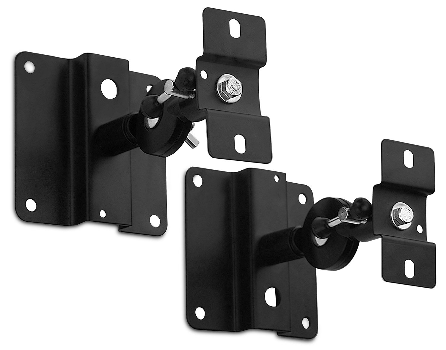 Soporte Para Altavoz Mount-it! Negro De Perfil Bajo Y Resistente - Venta Internacional.
