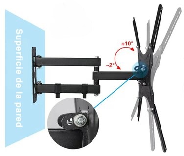 Foto 3 | Soporte De Pared Xtellar Para Tv De 32 A 55 Pulgadas Ajustable Y Rotativo Compatible Con Montaje Universal Ha