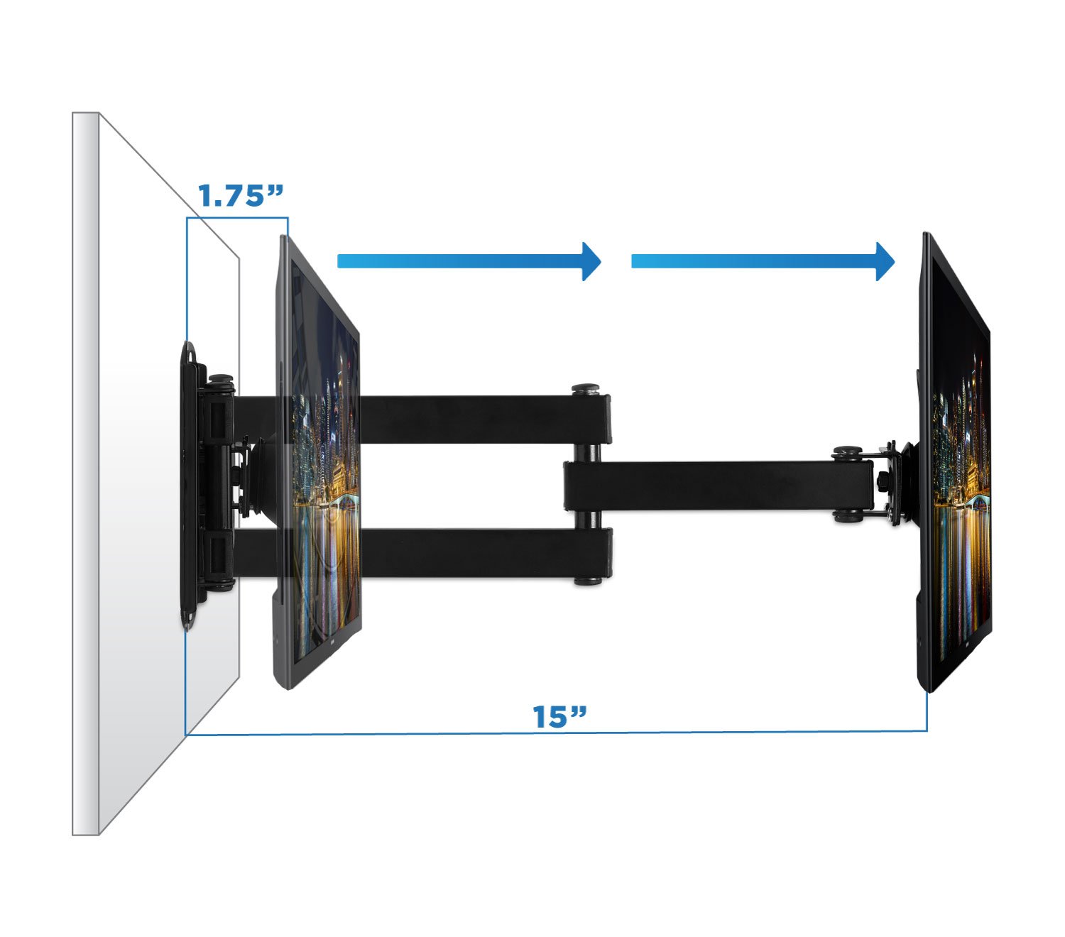 Foto 6 pulgar | Soporte De Pared Para Monitor De Tv  Arm Mount-it! Full-motion De 19 A 27 Pulgadas - Venta Internacional.