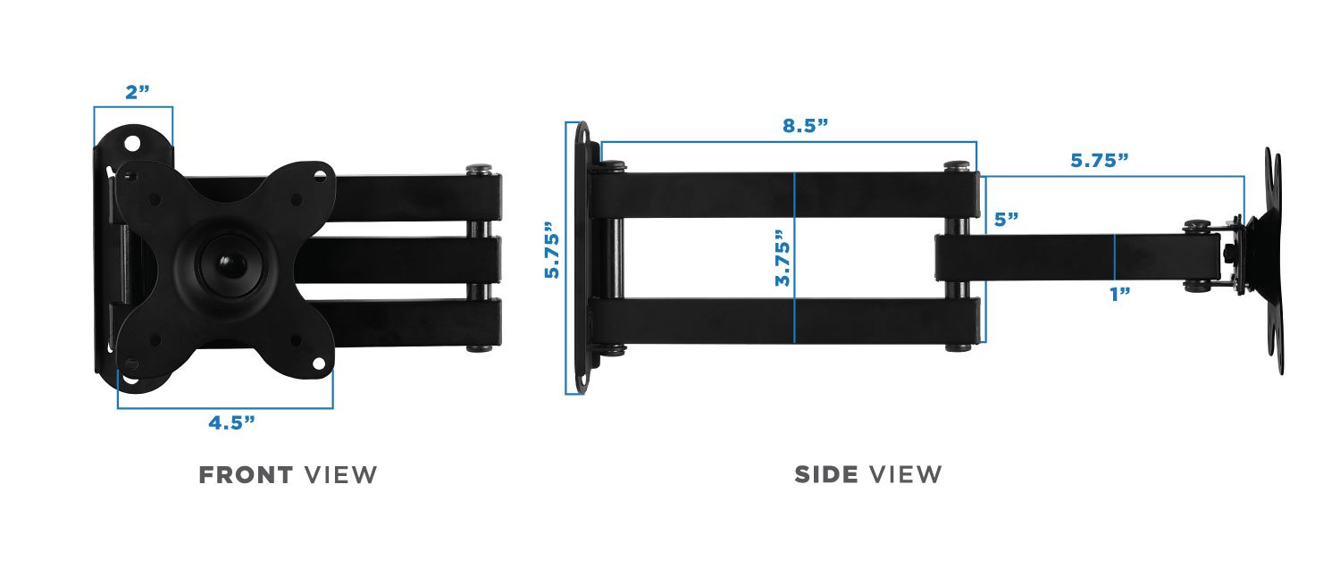 Foto 7 pulgar | Soporte De Pared Para Monitor De Tv  Arm Mount-it! Full-motion De 19 A 27 Pulgadas - Venta Internacional.