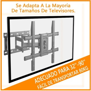 Foto 5 | Soportes Monitor Tv Para 32-90 Mover Pantallas Apoyo 80kg Negro