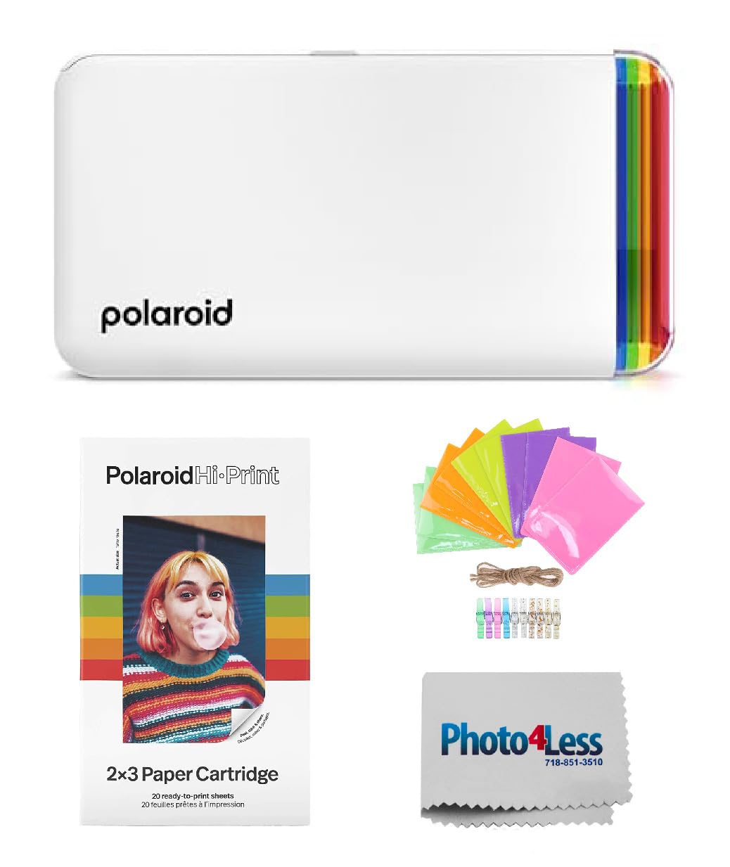 Impresora Fotográfica De Bolsillo Polaroid Hi-print De Segunda Generación, Blanca - Venta Internacional.