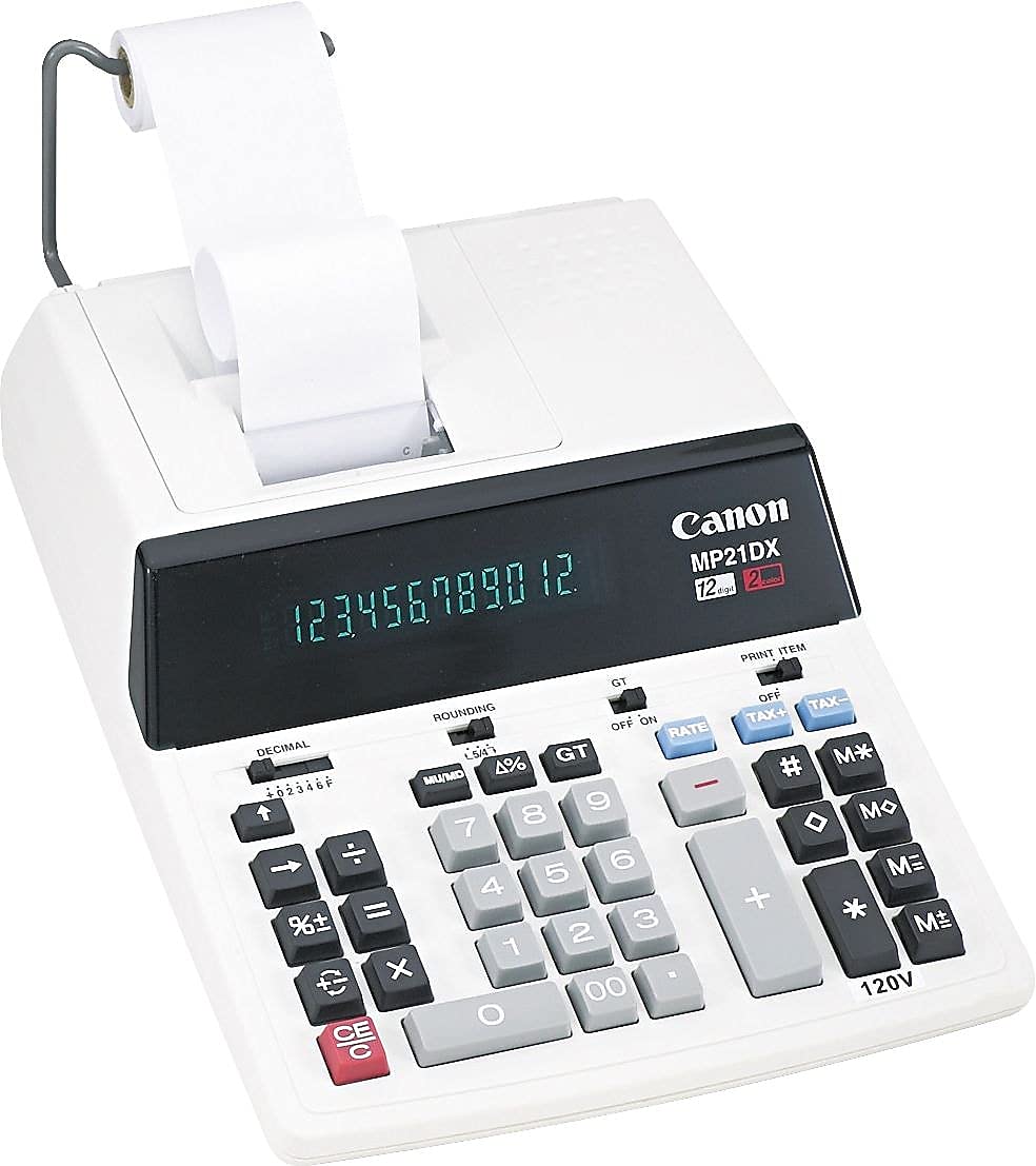 Foto 3 pulgar | Calculadora De Impresión Canon Cnmmp21dx De 12 Dígitos En Color Blanco - Venta Internacional.