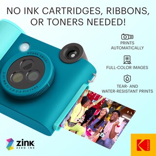 Foto 4 | Cámara Digital Inalámbrica De Impresión Instantánea Kodak Smile+ Blue - Venta Internacional.