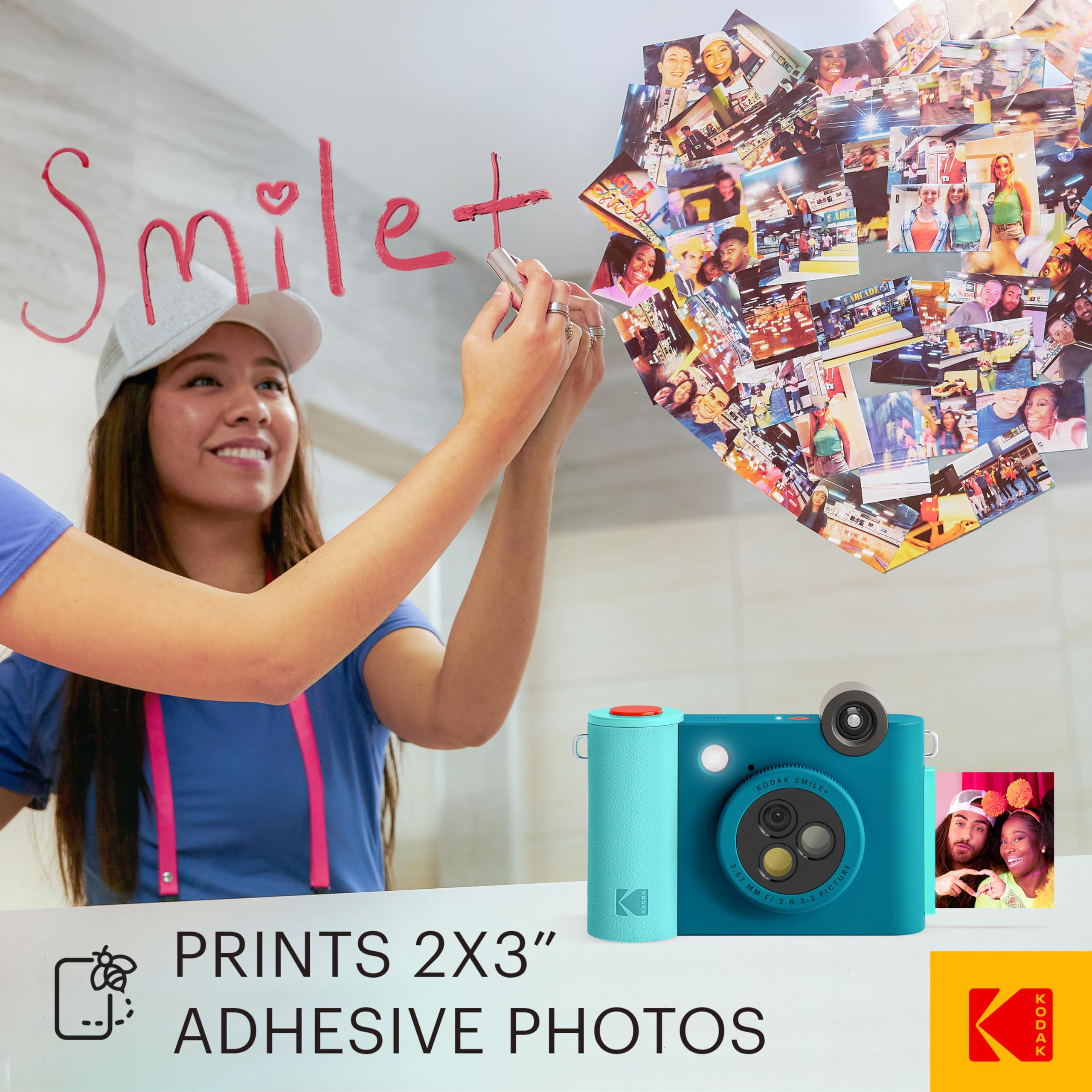 Foto 5 | Cámara Digital Inalámbrica De Impresión Instantánea Kodak Smile+ Blue - Venta Internacional.