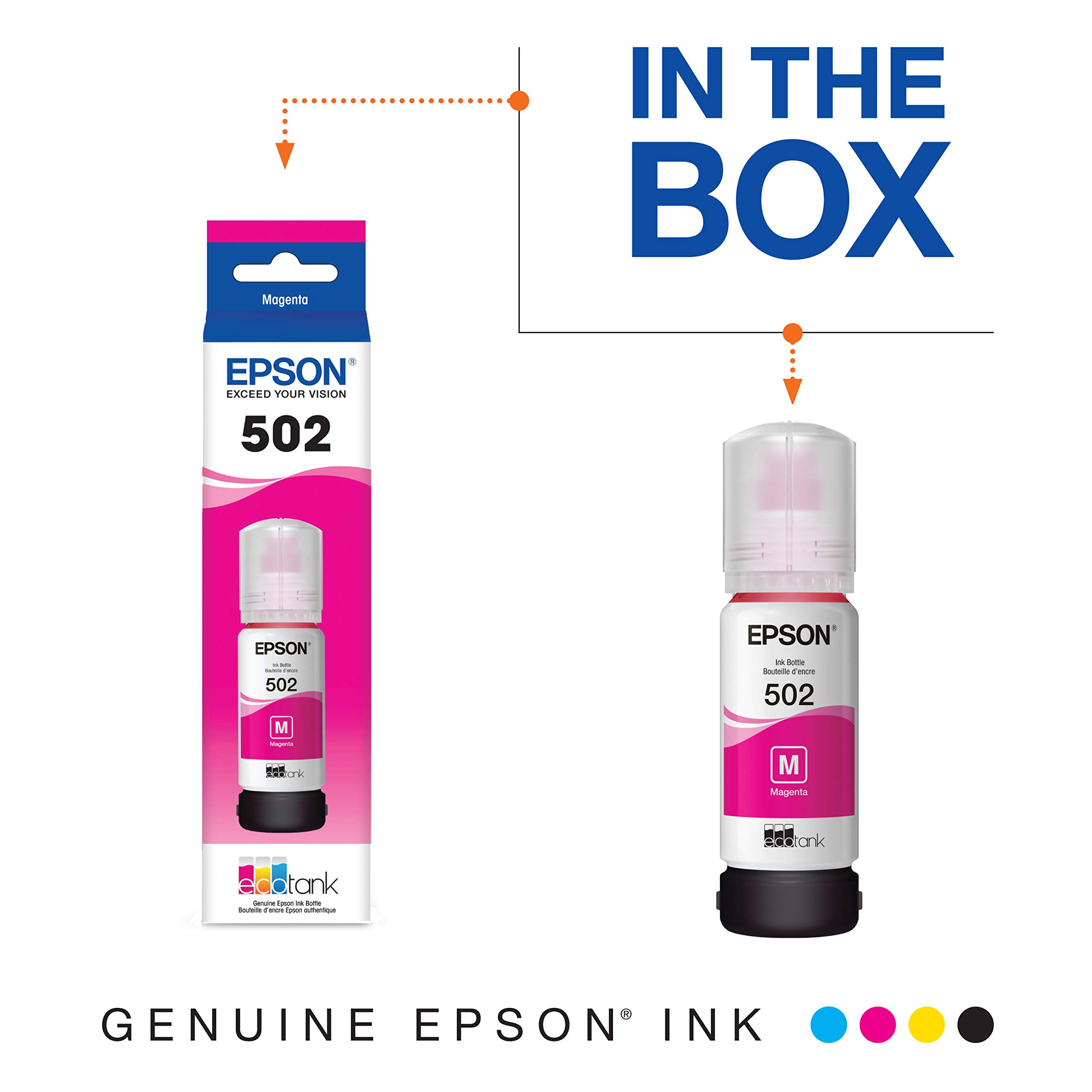 Foto 3 pulgar | Botella De Tinta Epson 502 Ecotank De Ultra Alta Capacidad Magenta - Venta Internacional.
