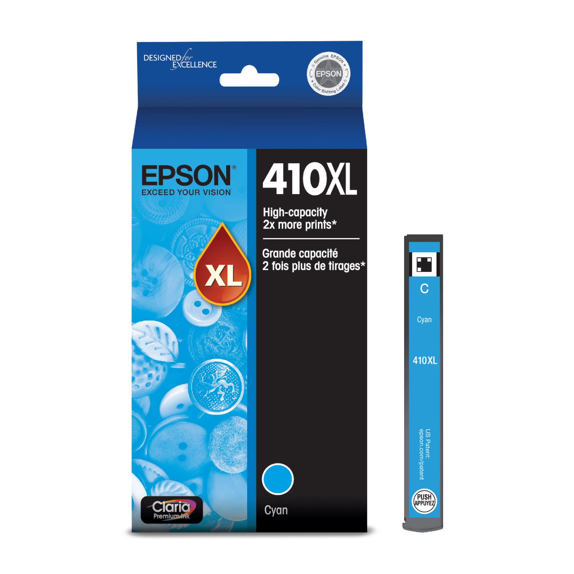 Foto 3 pulgar | Cartucho De Tinta Epson 410 Claria Premium Cyan De Alta Capacidad - Venta Internacional.