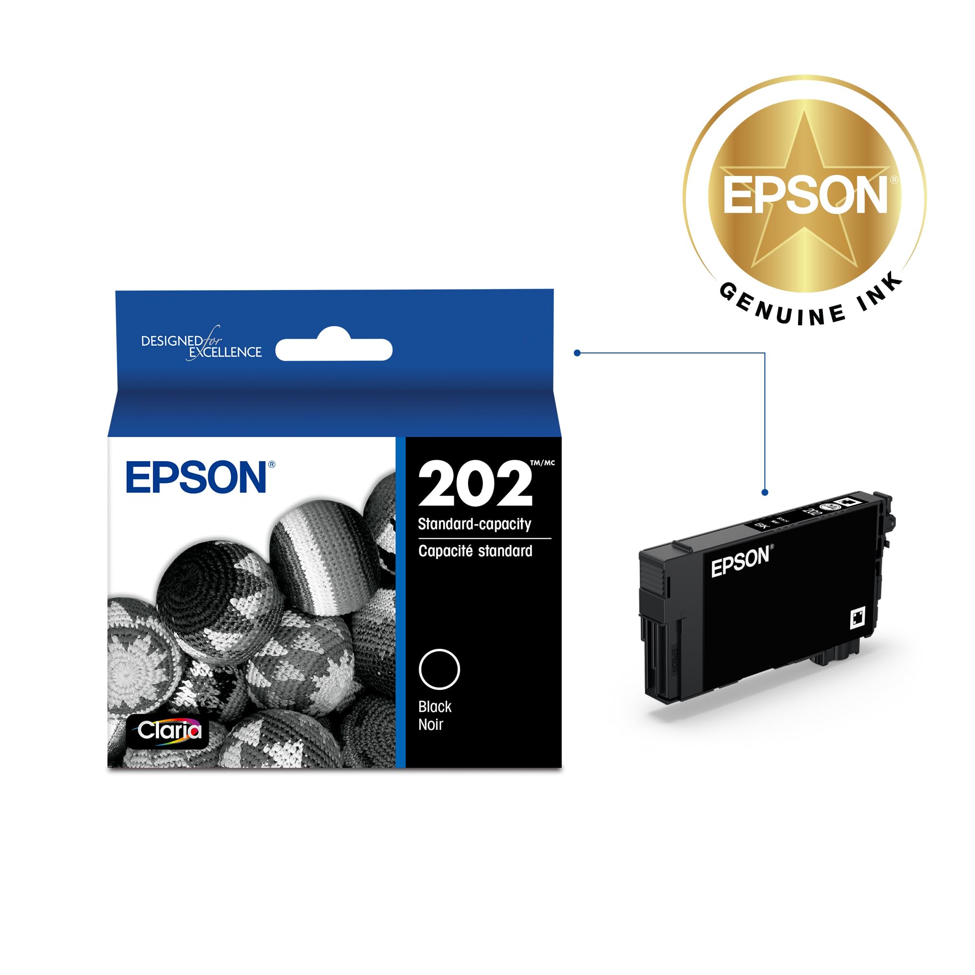 Foto 3 pulgar | Cartucho De Tinta Epson 202 Claria De Capacidad Estándar Negro T202120-s - Venta Internacional.