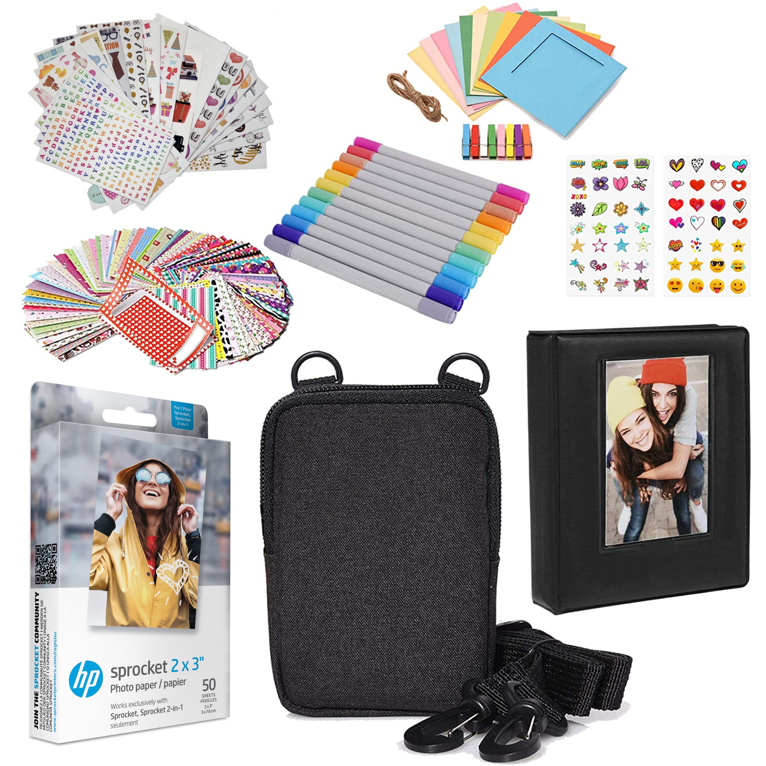 Foto 2 pulgar | Kit De Papel Fotográfico Hp 2x3 Premium Zink (paquete De 50) Con Álbum Y Funda - Venta Internacional.