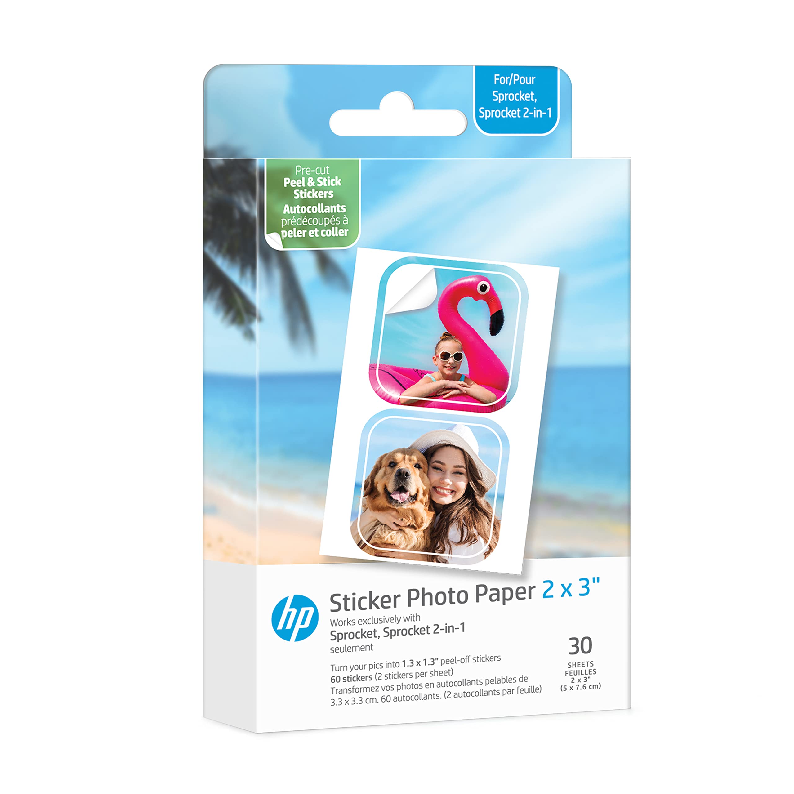 Foto 1 | Papel Fotográfico Hp Sprocket Adhesivo De Zinc Premium De 2 X 3 Pulgadas 30 Hojas - Venta Internacional