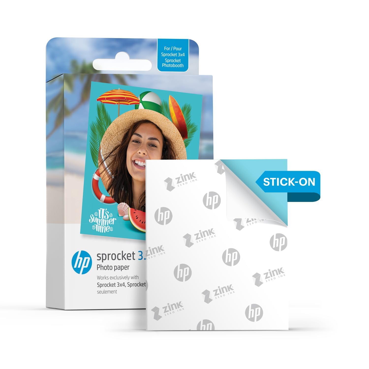 Foto 3 pulgar | Kit De Papel Fotográfico Hp Sprocket 9 X 11 Cm, 50 Hojas Con Estuche Y Álbum - Venta Internacional.