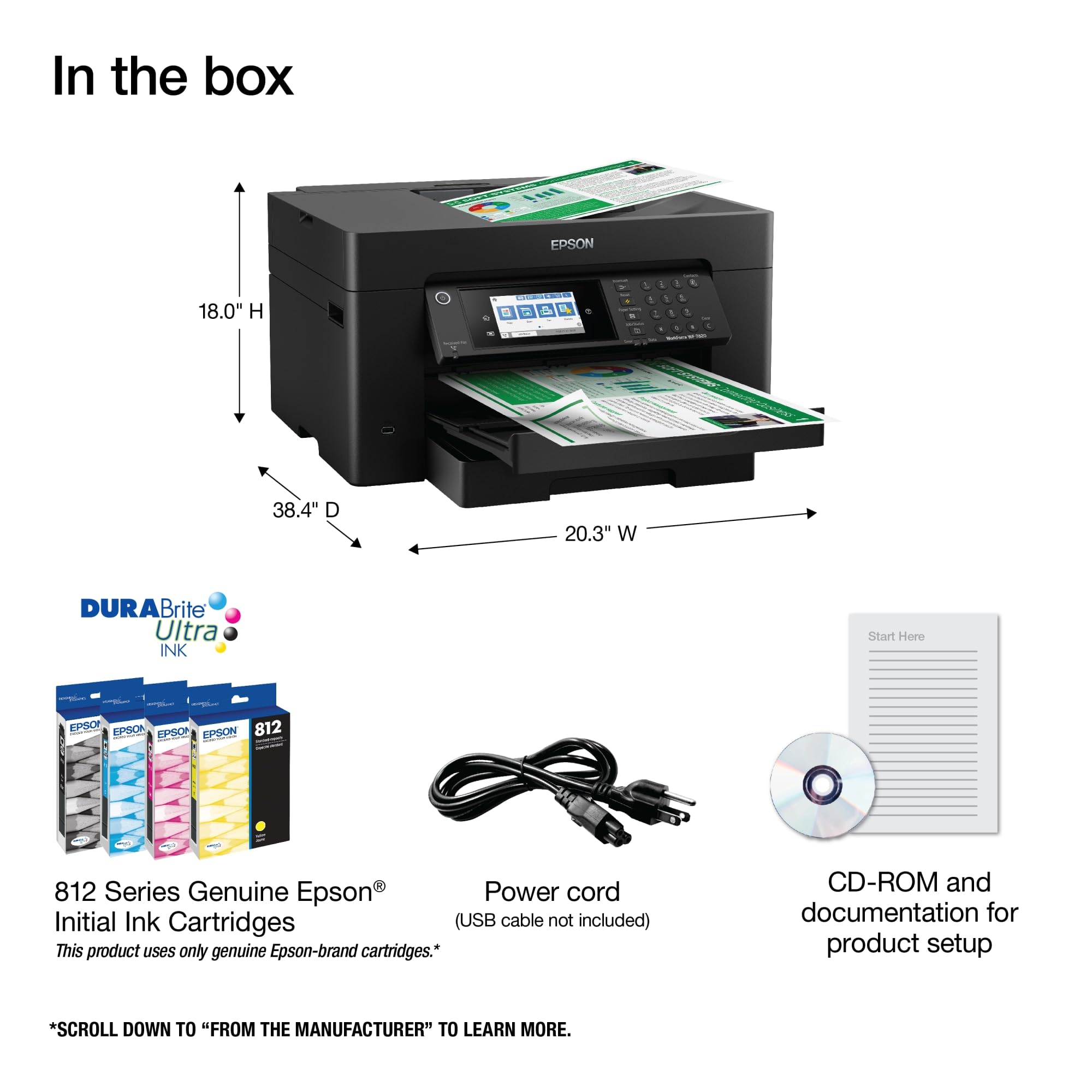 Foto 5 | Impresora Epson Workforce Pro Wf-7820 Inalámbrica Multifunción - Venta Internacional.