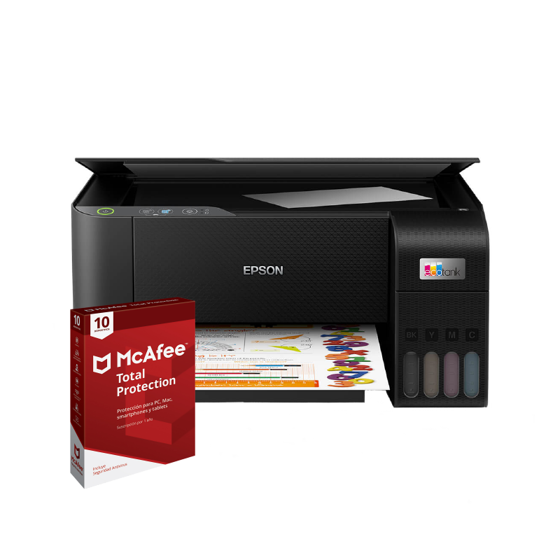 Foto 1 | Multifuncional Epson Ecotank L3210 + Licencia Digital Mcafee Total Protection 10 Dispositivos