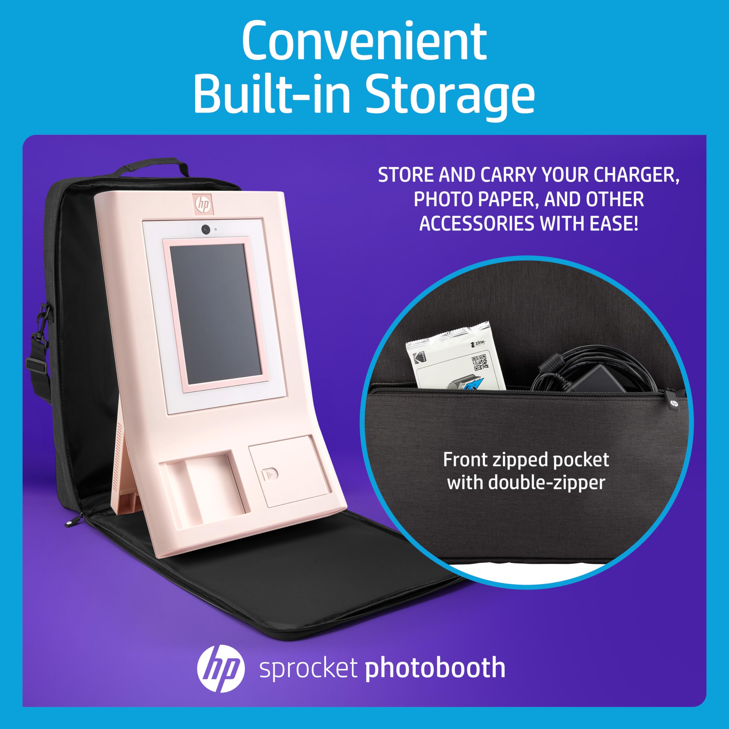 Foto 4 pulgar | Funda De Transporte Hp Sprocket Photobooth Acolchada Con Correa Negra - Venta Internacional.