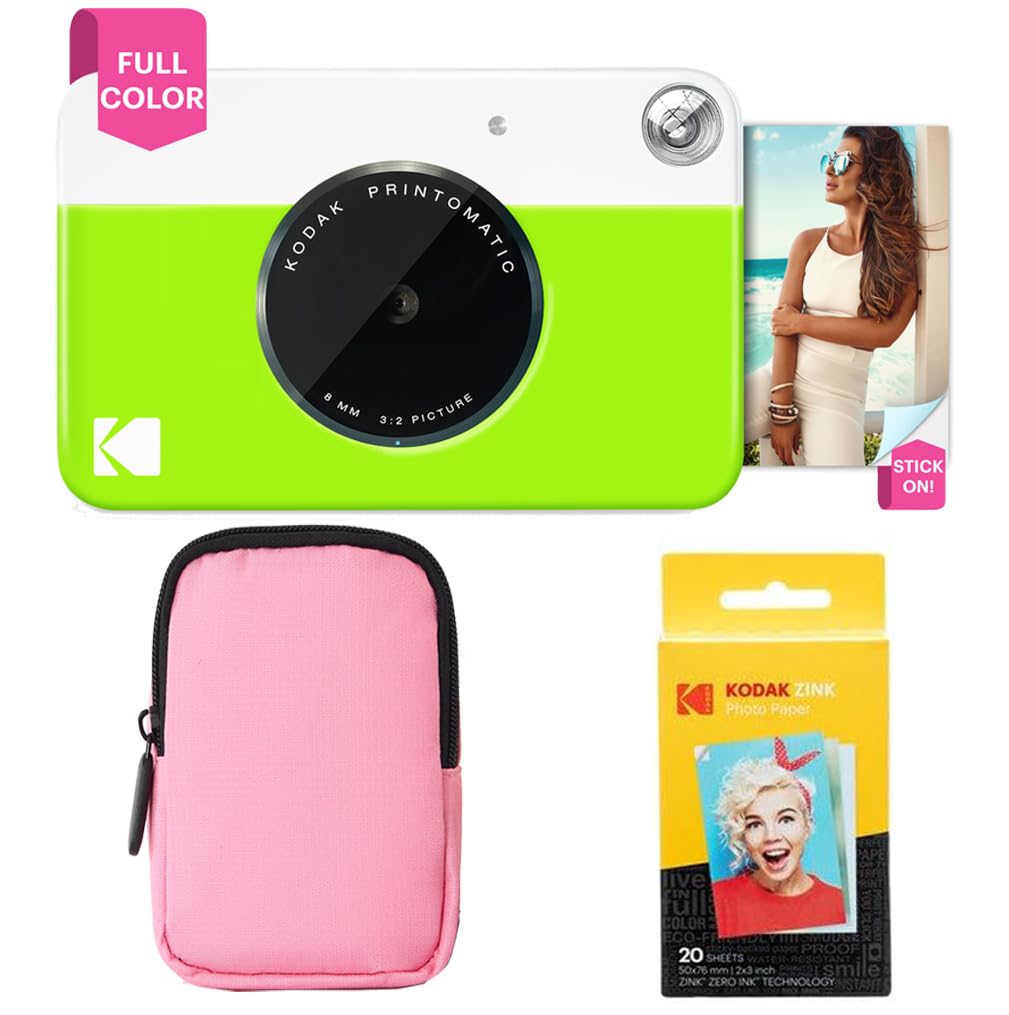 Foto 2 pulgar | Cámara De Impresión Instantánea Kodak Printomatic Starter Bundle Verde - Venta Internacional.