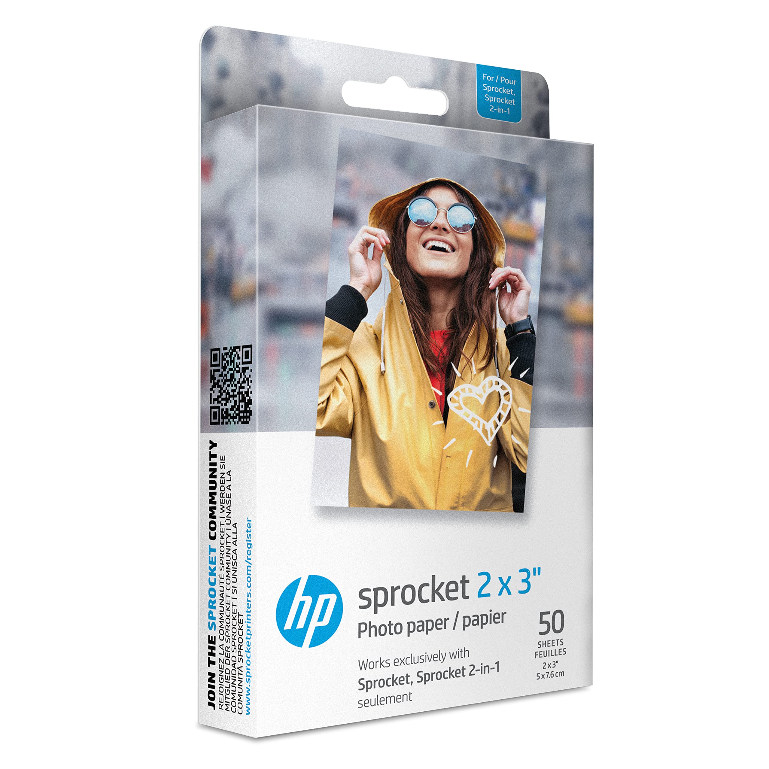 Foto 2 pulgar | Papel Fotográfico Hp Sprocket 2x3 Premium Zink Back (50 Hojas) - Venta Internacional.