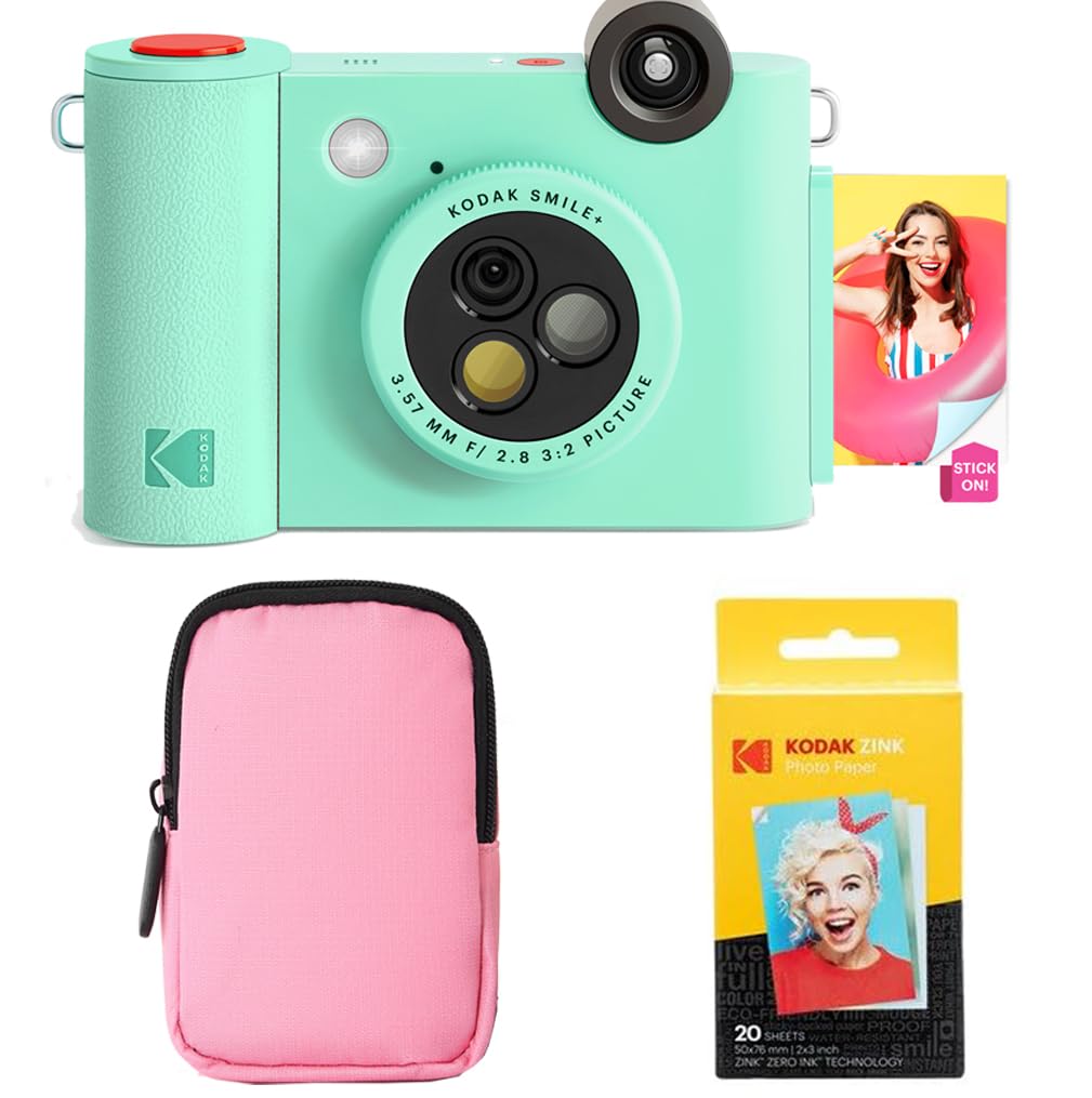 Foto 1 | Paquete Básico De Cámara E Impresora Kodak Smile+ 2 En 1, Color Verde - Venta Internacional.