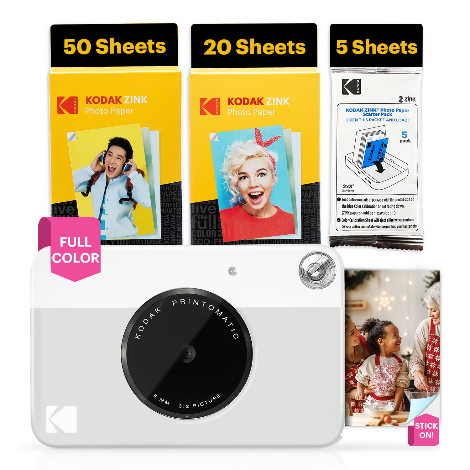 Foto 1 | Cámara Digital Kodak Printomatic De 5 Mp Con Paquete De 75 Hojas, Color Gris - Venta Internacional.