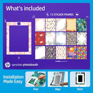 Foto 3 | Paquete De 15 Marcos Adhesivos Para Hp Sprocket Photobooth Hp - Venta Internacional.
