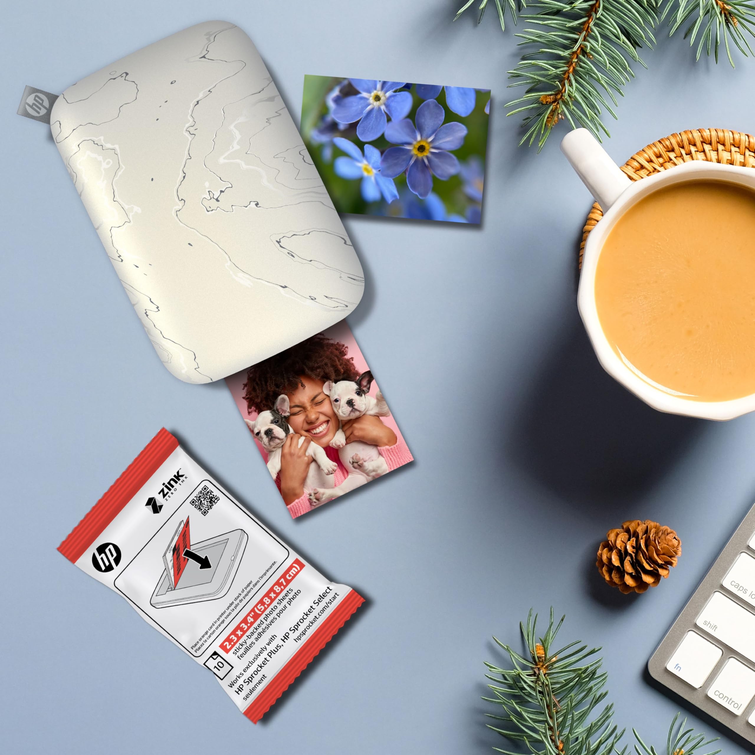 Foto 7 | Papel Fotográfico Hp Sprocket, 2.3 X 3.4 Pulgadas, Zincado, Parte Trasera Adhesiva (50 Hojas) - Venta Internacional.