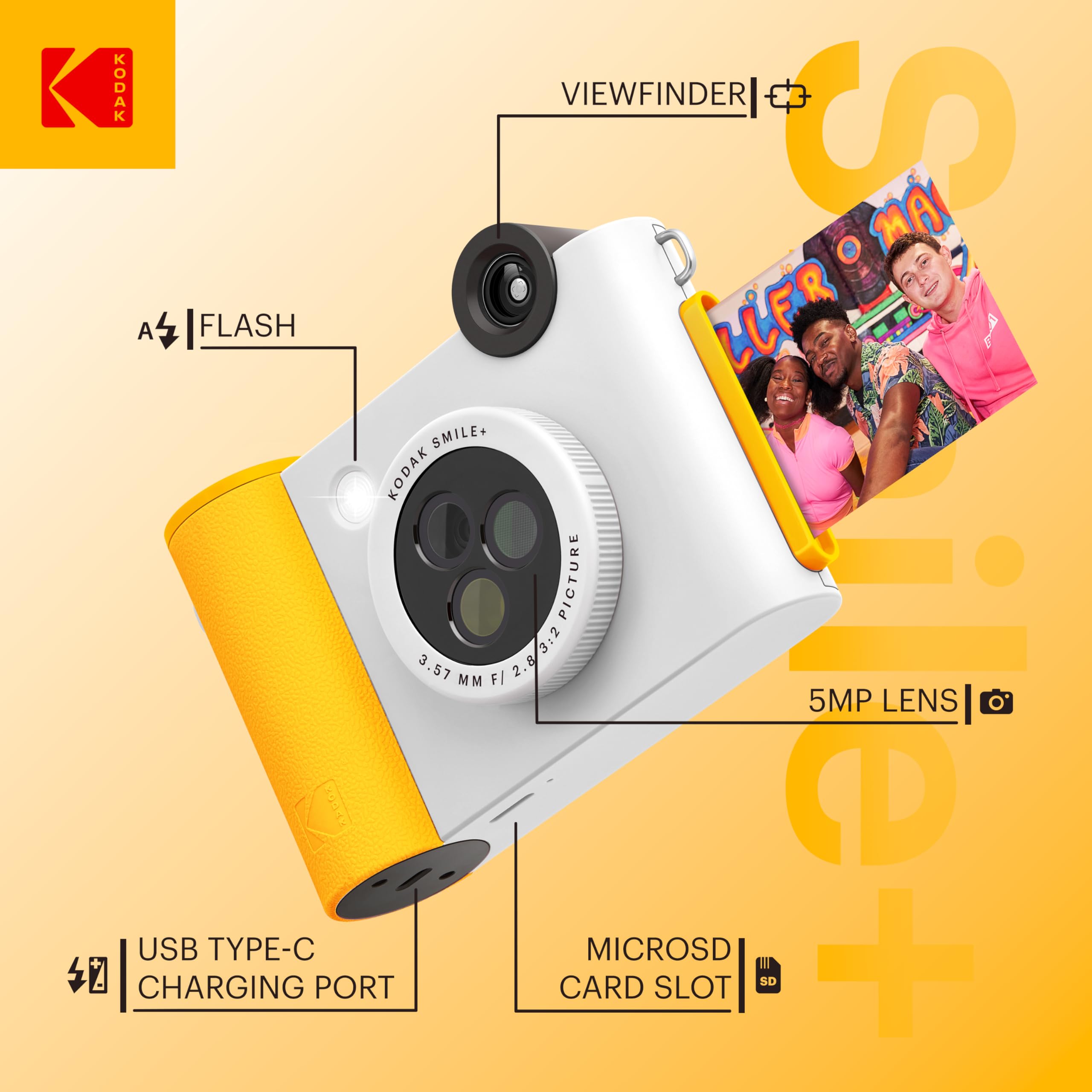 Foto 3 pulgar | Cámara E Impresora Kodak Smile+ 2 En 1 Con Estuche Y Paquete De Papel - Venta Internacional.