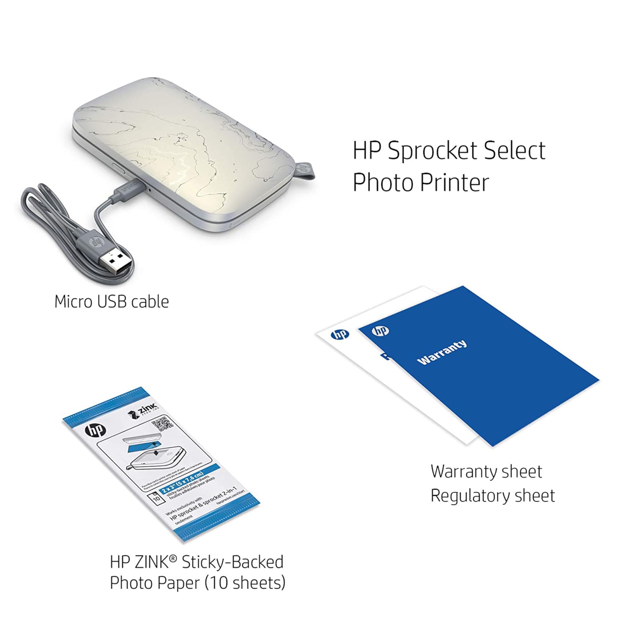 Foto 4 pulgar | Impresora Fotográfica Portátil Hp Sprocket Select De 2,3 X 3,4 Cm, Color Blanco - Venta Internacional.