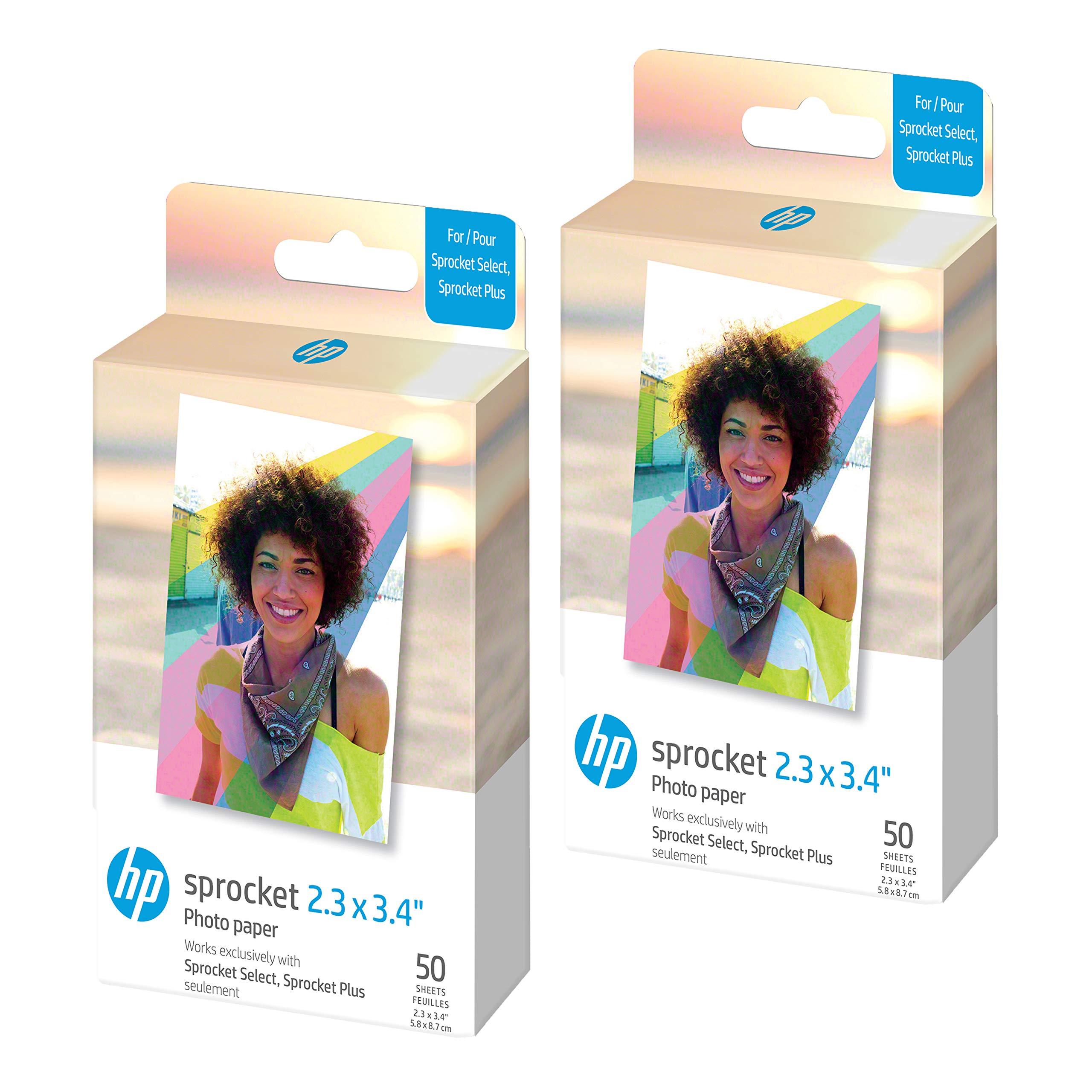Foto 2 pulgar | Papel Fotográfico Hp Sprocket, 2,3 X 3,4 Pulgadas, Con Parte Trasera Adhesiva De Zinc, 100 Hojas - Venta Internacional.