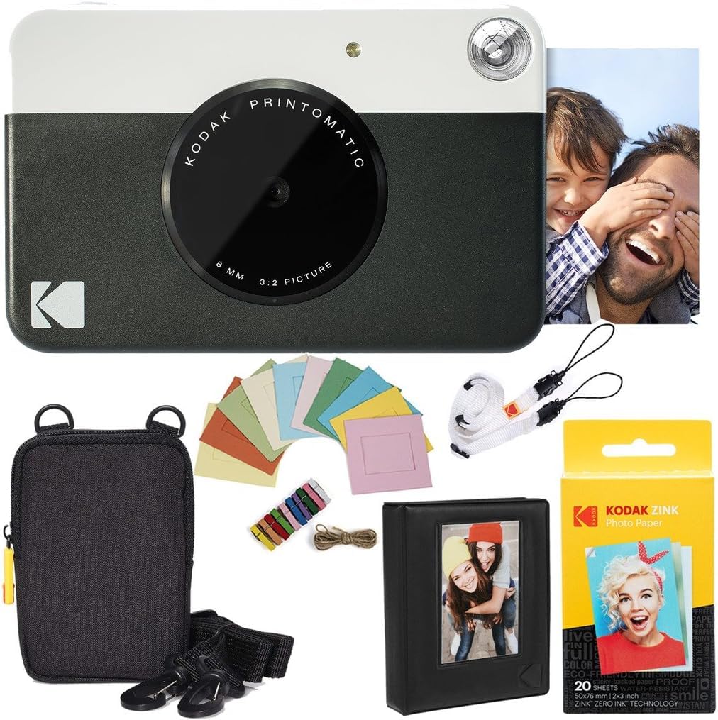 Foto 1 | Cámara Instantánea Kodak Printomatic Black + Zink Paper, 20 Hojas - Venta Internacional.
