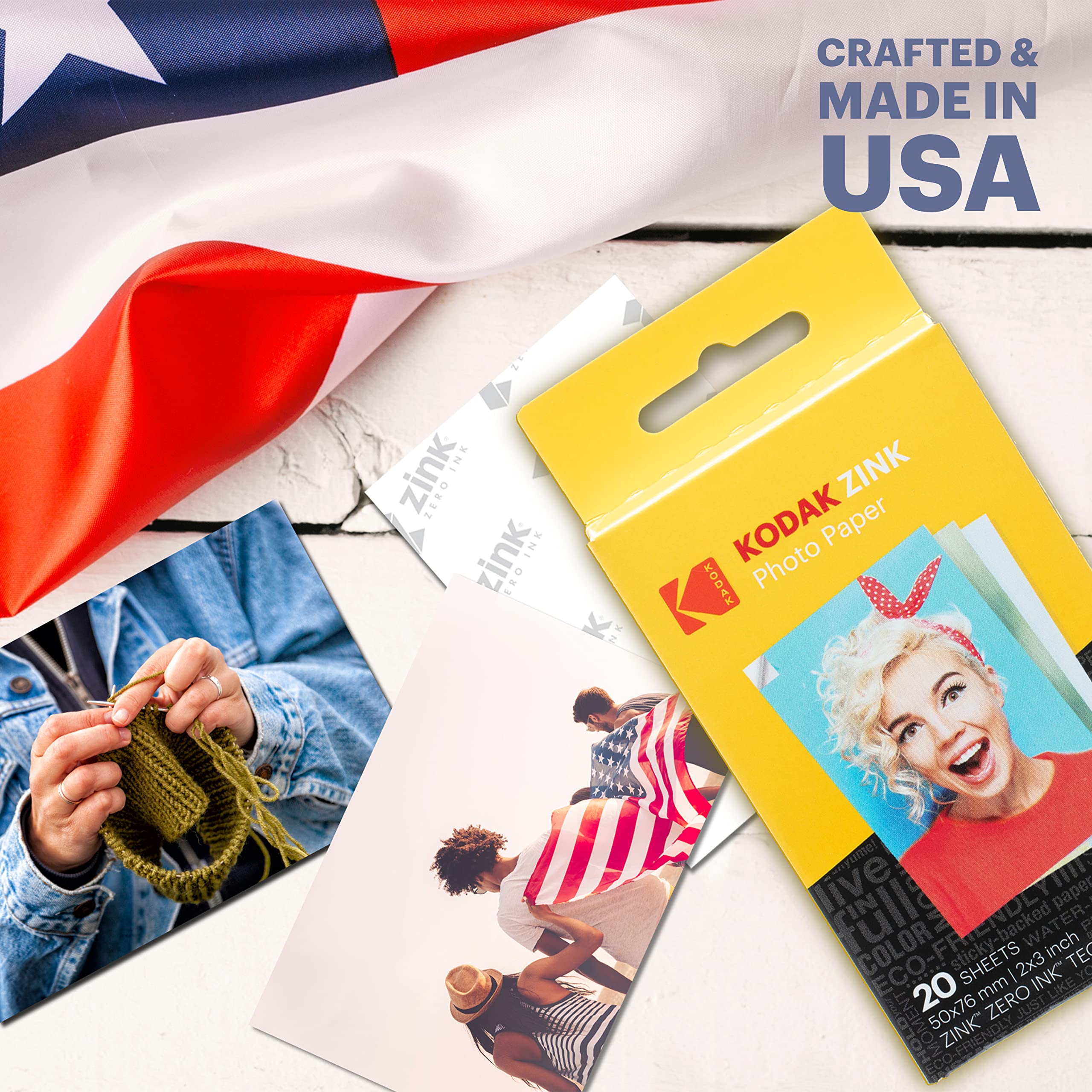 Foto 4 | Cámara Instantánea Kodak Printomatic Black + Zink Paper, 20 Hojas - Venta Internacional.