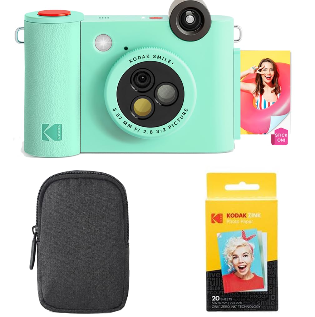Foto 2 pulgar | Cámara E Impresora Kodak Smile+ 2 En 1 Con Estuche Y Papel - Verde - Venta Internacional.