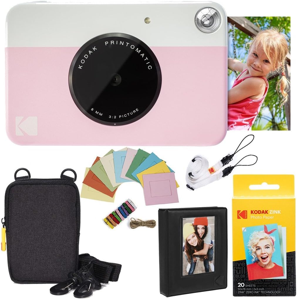Foto 1 | Papel Zincado Rosa Para Cámara Instantánea Kodak Printomatic, 20 Hojas - Venta Internacional.