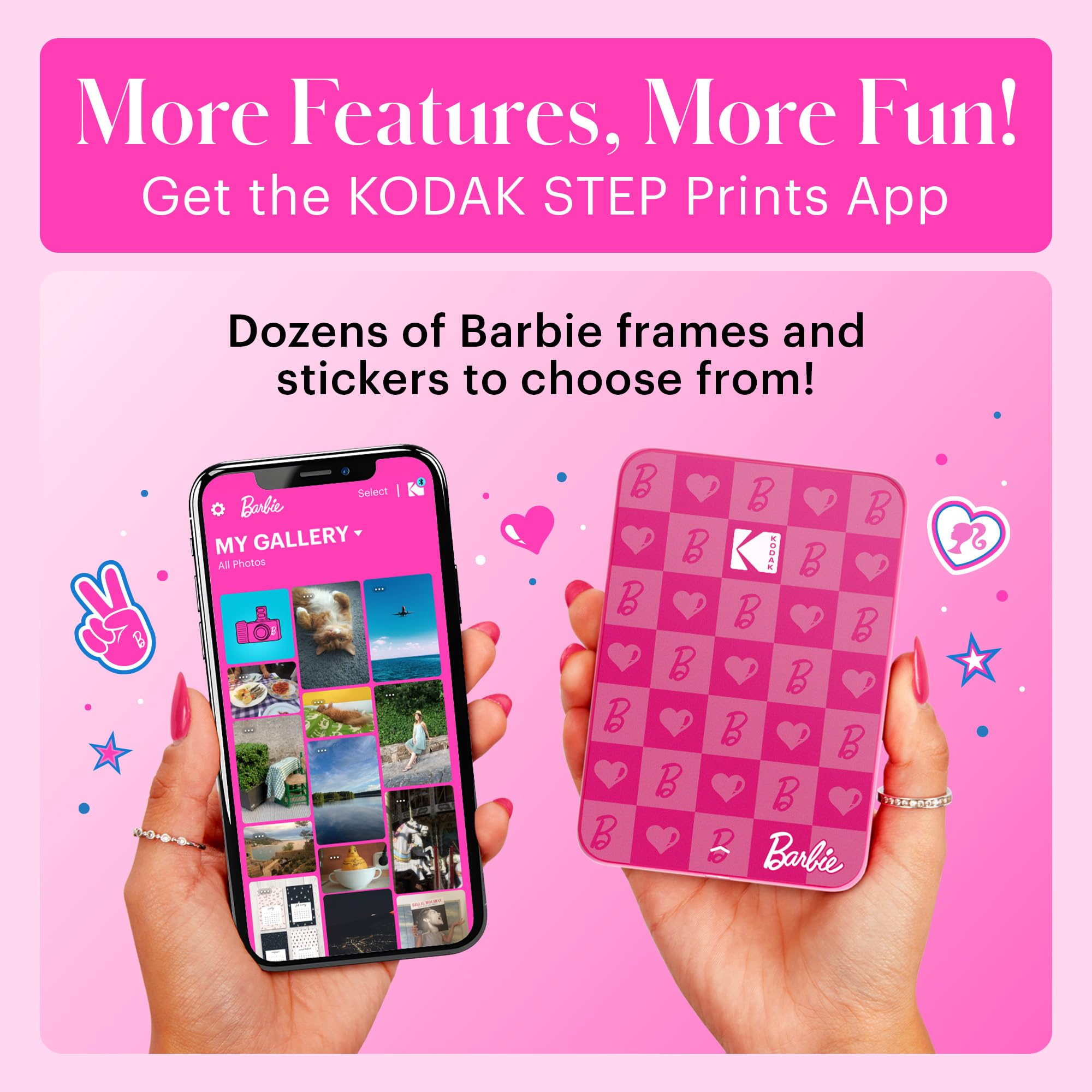 Foto 4 | Impresora Fotográfica Kodak X Barbie Instant Smartphone Barbie - Venta Internacional.