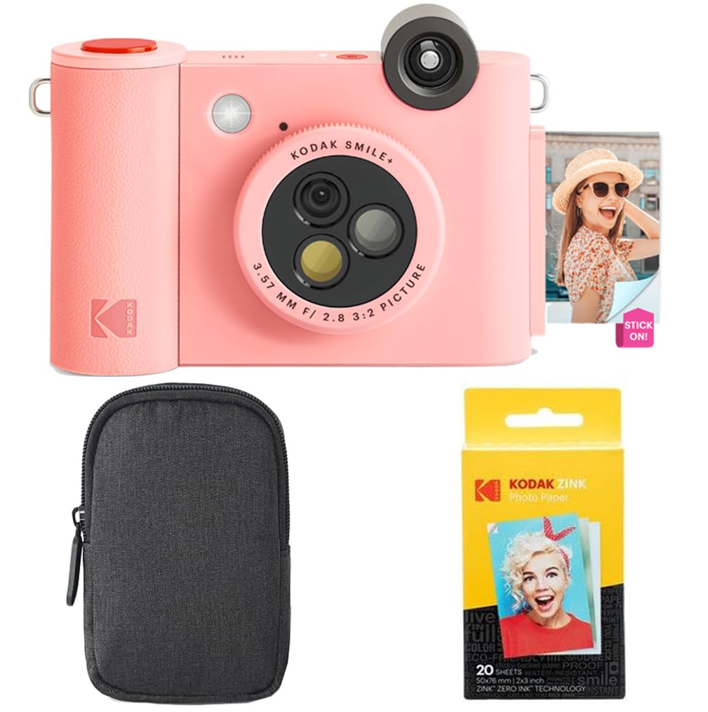 Foto 2 pulgar | Cámara E Impresora Kodak Smile+ 2 En 1 Con Estuche Y Papel - Rosa - Venta Internacional.