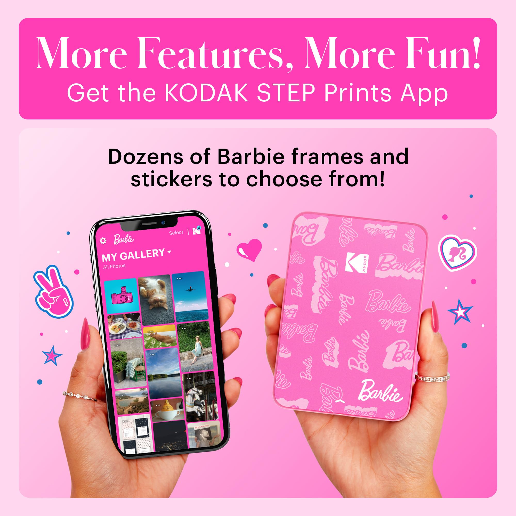 Foto 4 | Impresora Fotográfica Kodak X Barbie Instant Smartphone Barbie - Venta Internacional.