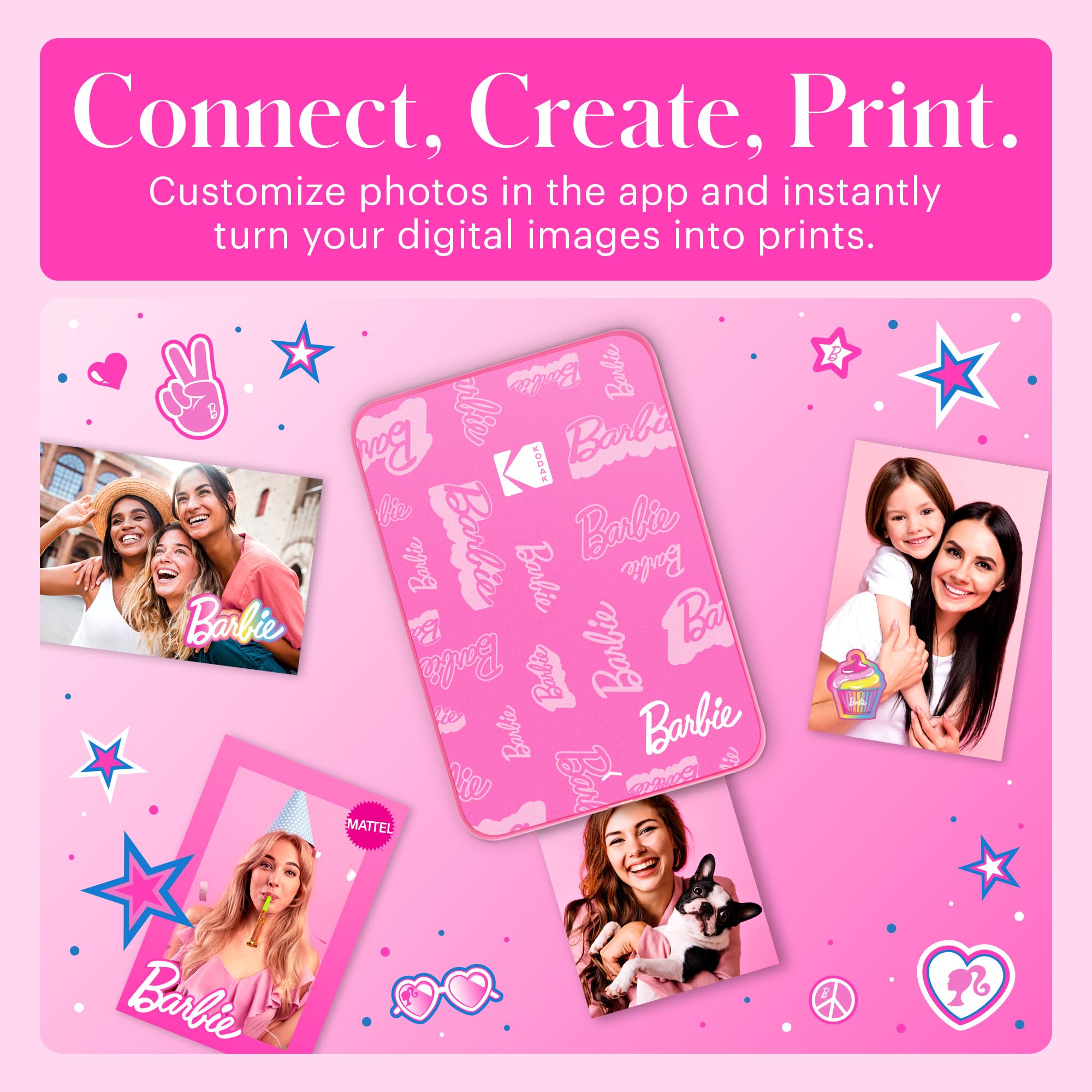 Foto 6 pulgar | Impresora Fotográfica Kodak X Barbie Instant Smartphone Barbie - Venta Internacional.