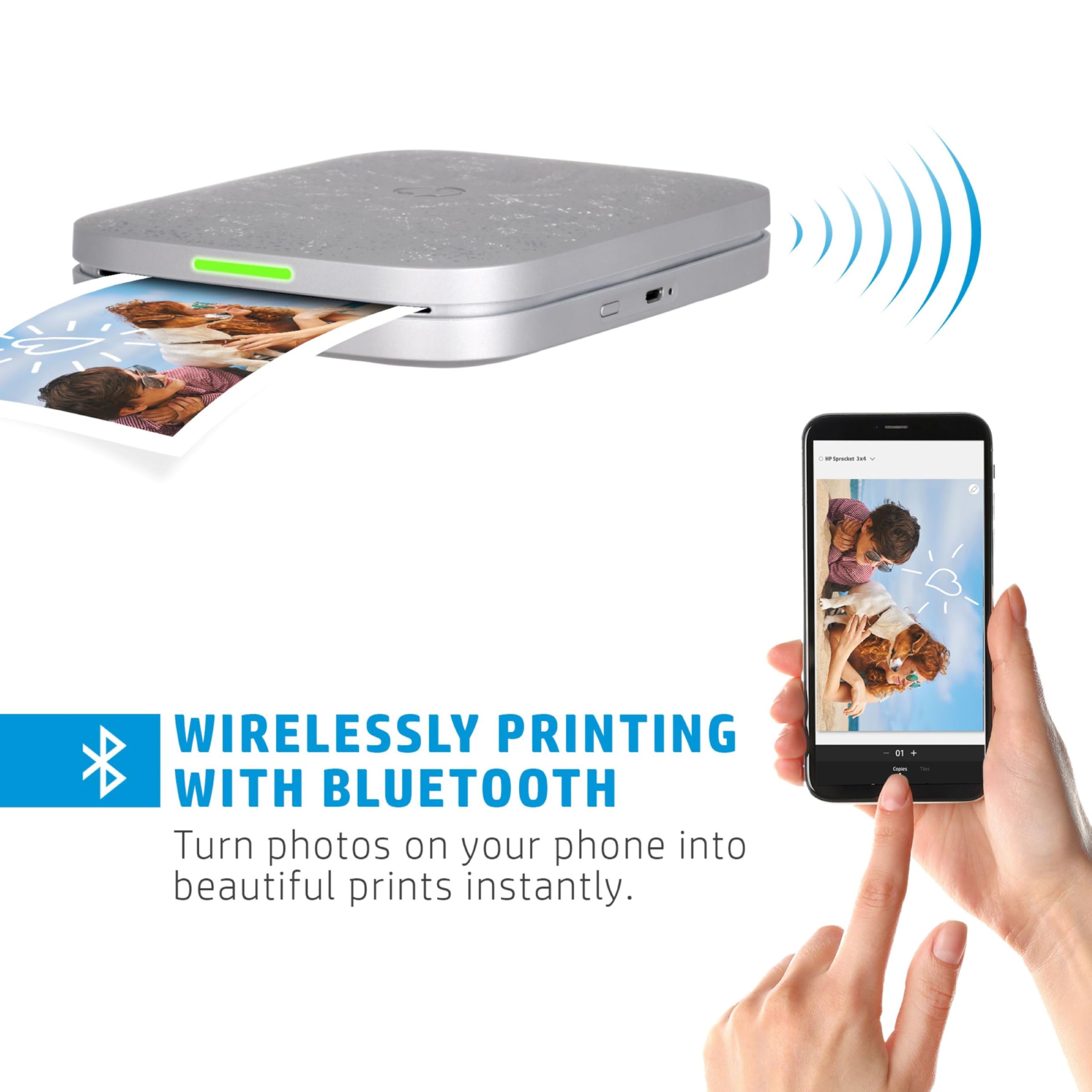 Foto 4 pulgar | Impresora Fotográfica Hp Sprocket 3x4 Instant Smartphone Wireless - Venta Internacional