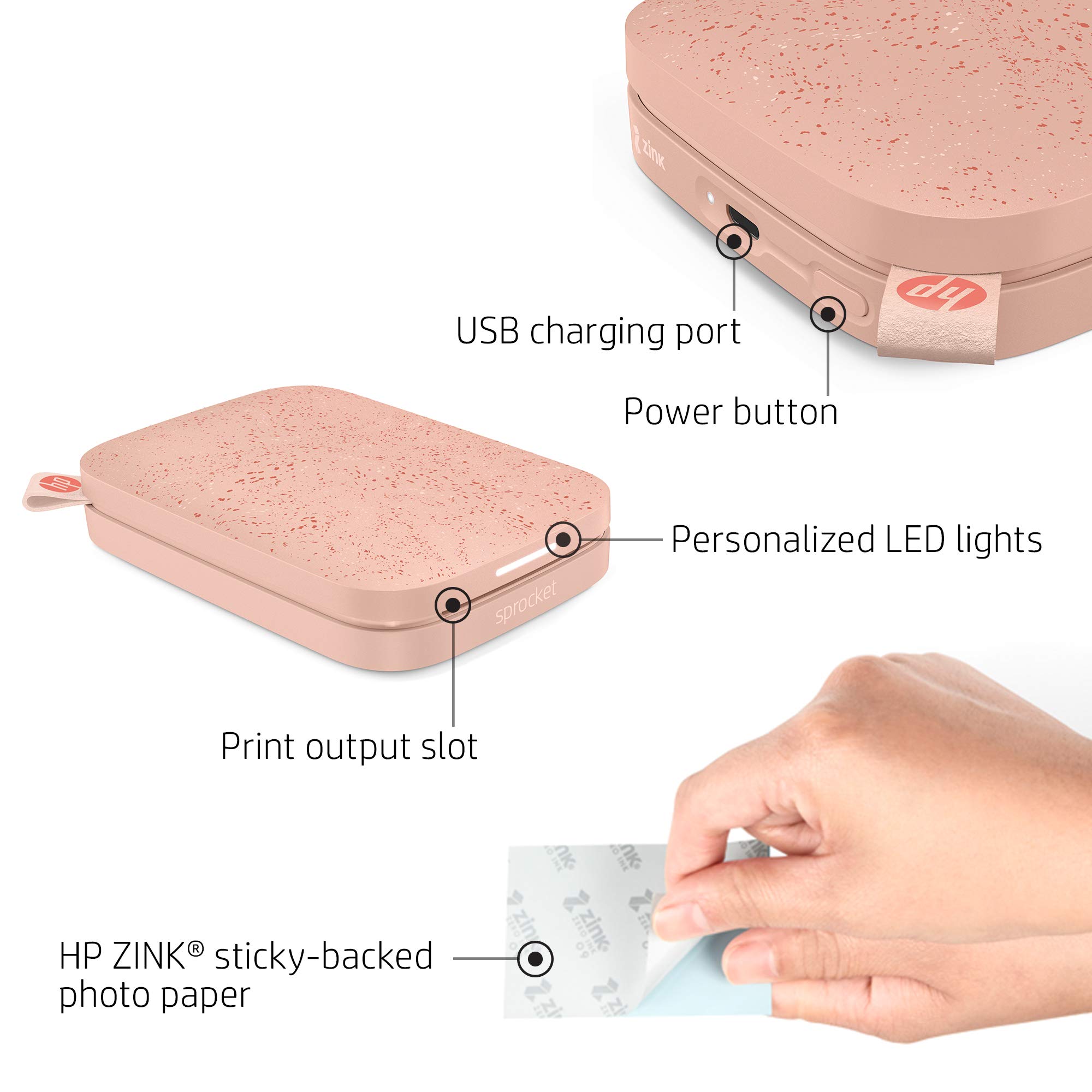 Foto 3 pulgar | Impresora Fotográfica Hp Sprocket 2x3 Instant Rosa - Venta Internacional