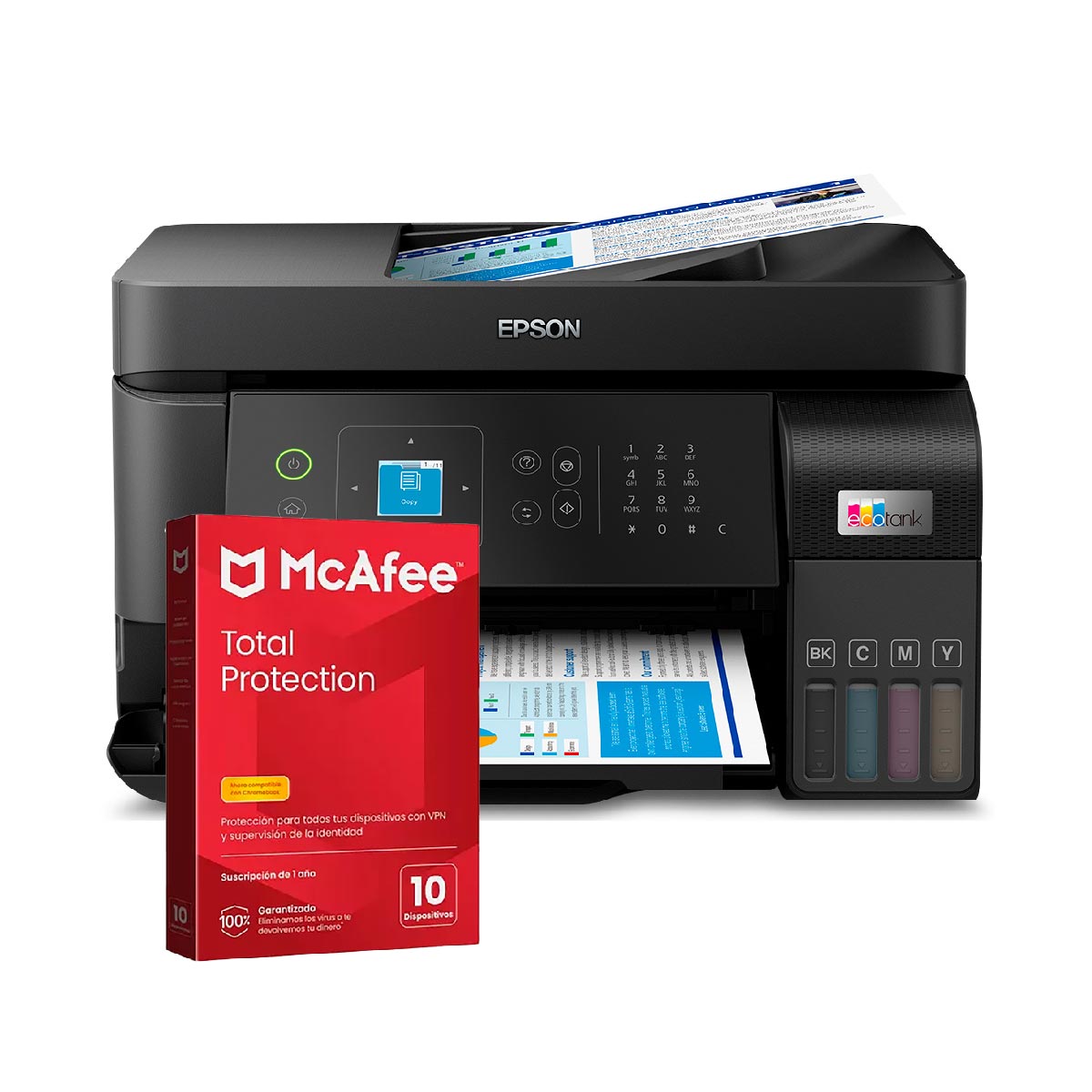 Foto 1 | Multifuncional Epson L5590 + Licencia Digital Antivirus Mcafee 10 Dispositivos 1 Año