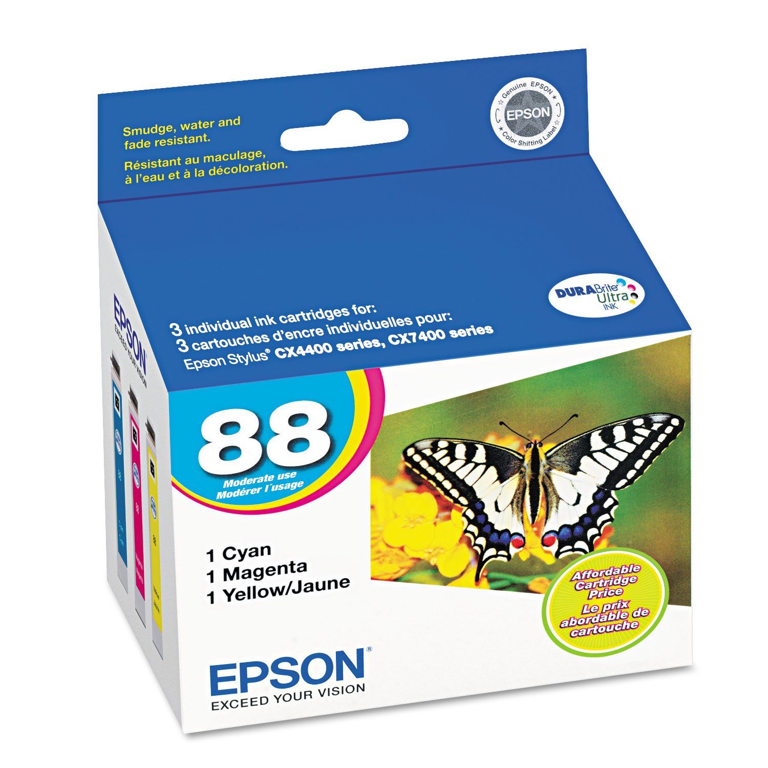 Cartucho De Tinta Epson 88 Durabrite Ultra Color Combo Pack - Venta Internacional.